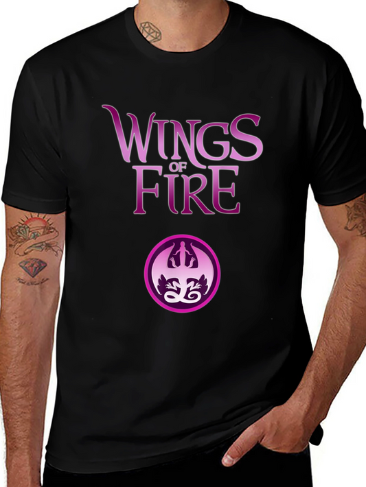 Wings of Fire Graphic Tee - Black Cotton Blend