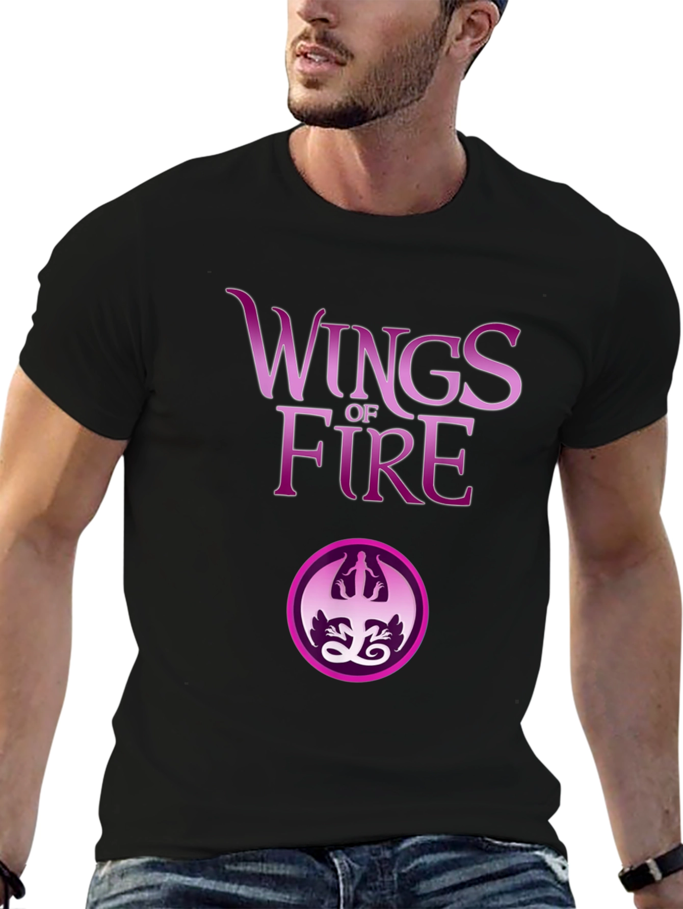 Wings of Fire Graphic Tee - Black Cotton Blend