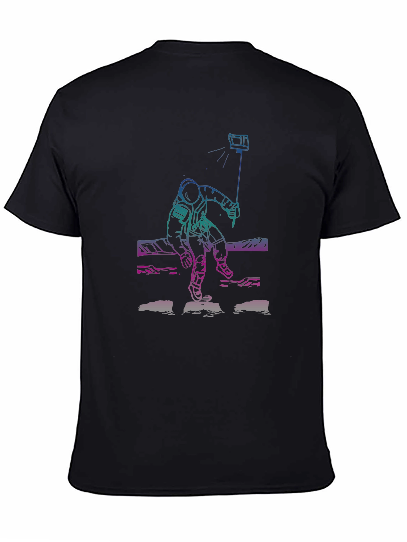 Astronaut Selfie Graphic Tee - Premium Cotton