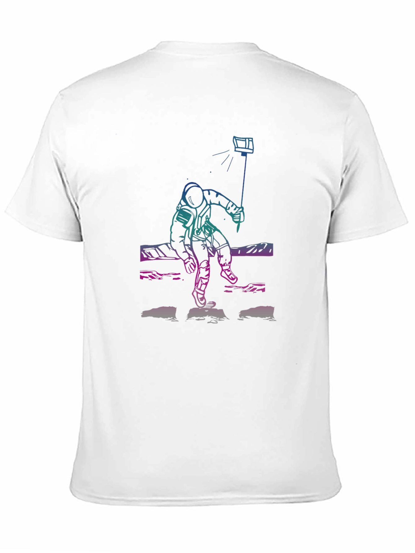 Astronaut Selfie Graphic Tee - Premium Cotton