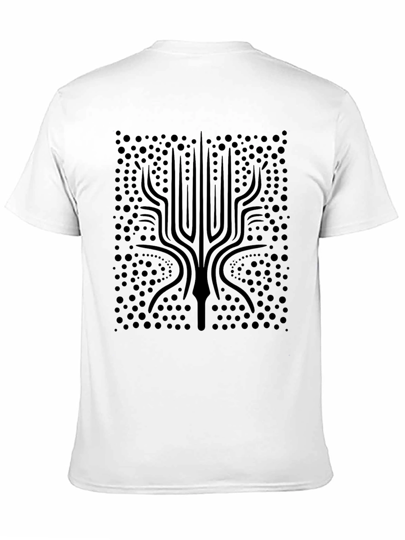 Abstract Trident Graphic Tee - Mens Black T-Shirt