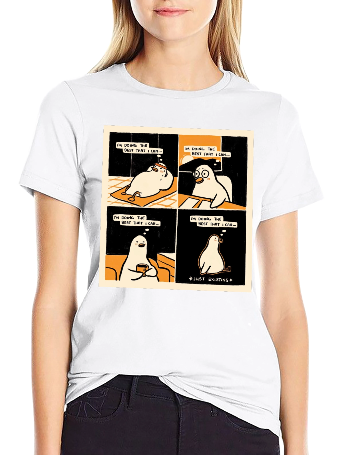 Existential Cartoon T-Shirt: Doing My Best