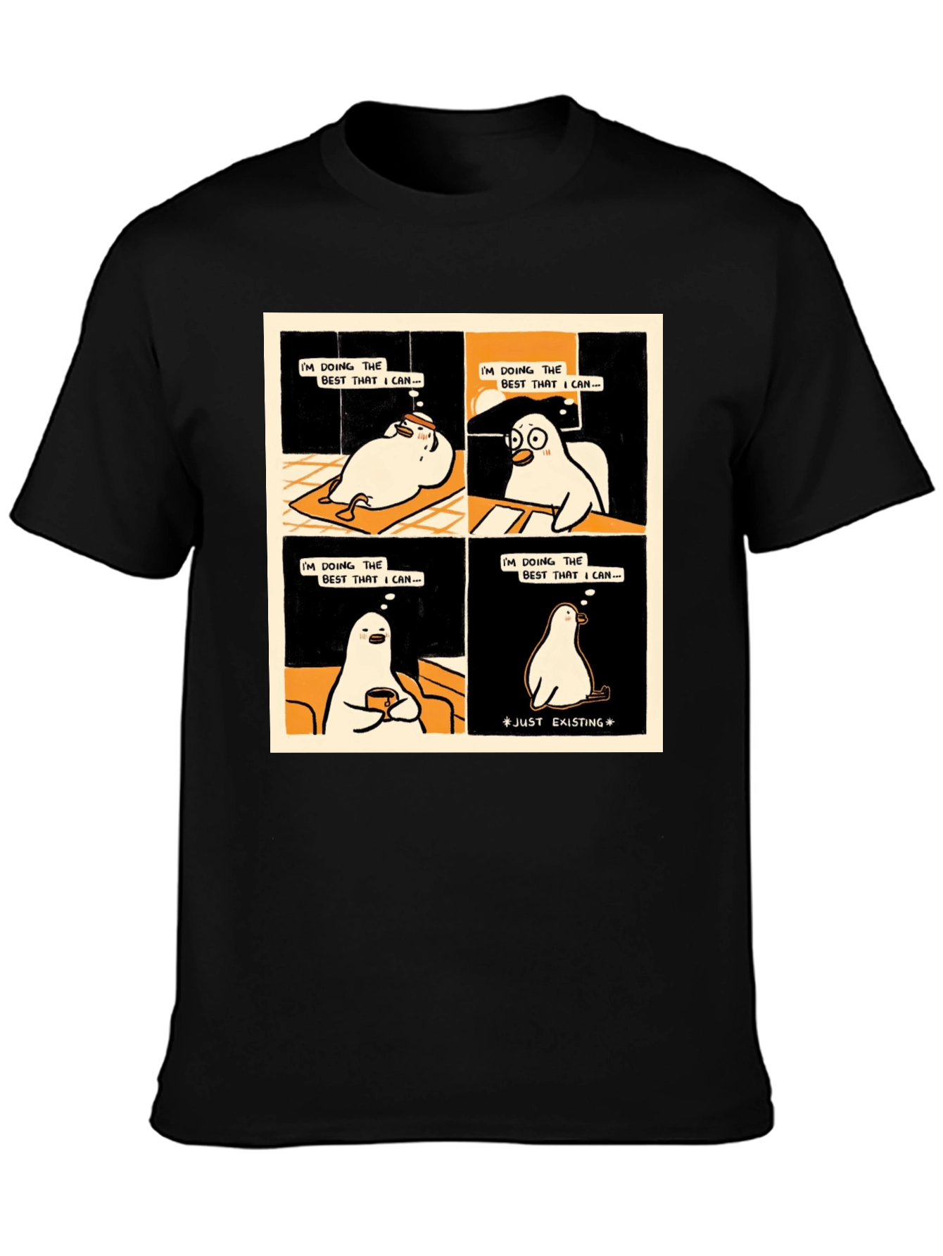 Existential Cartoon T-Shirt: Doing My Best