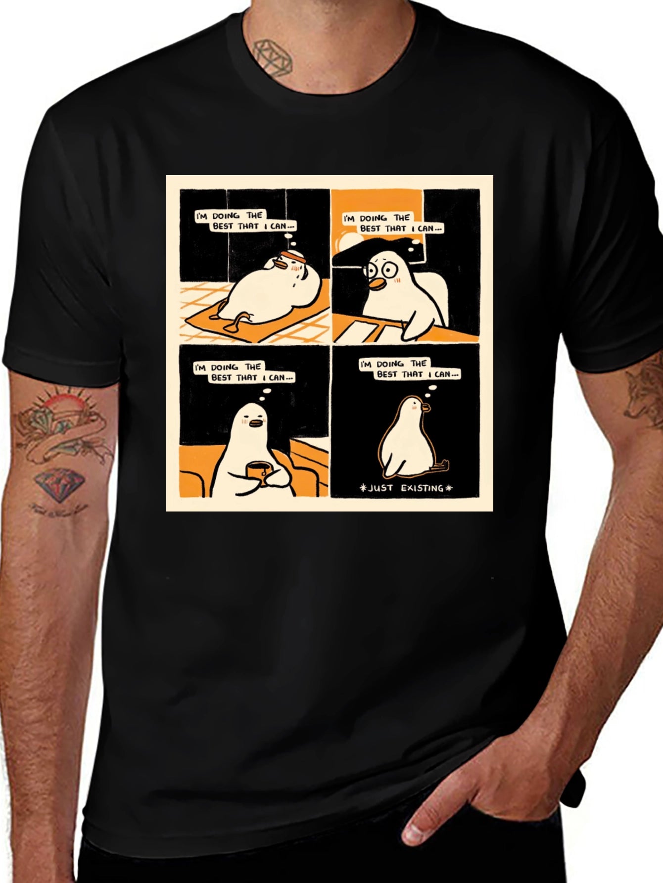 Existential Cartoon T-Shirt: Doing My Best
