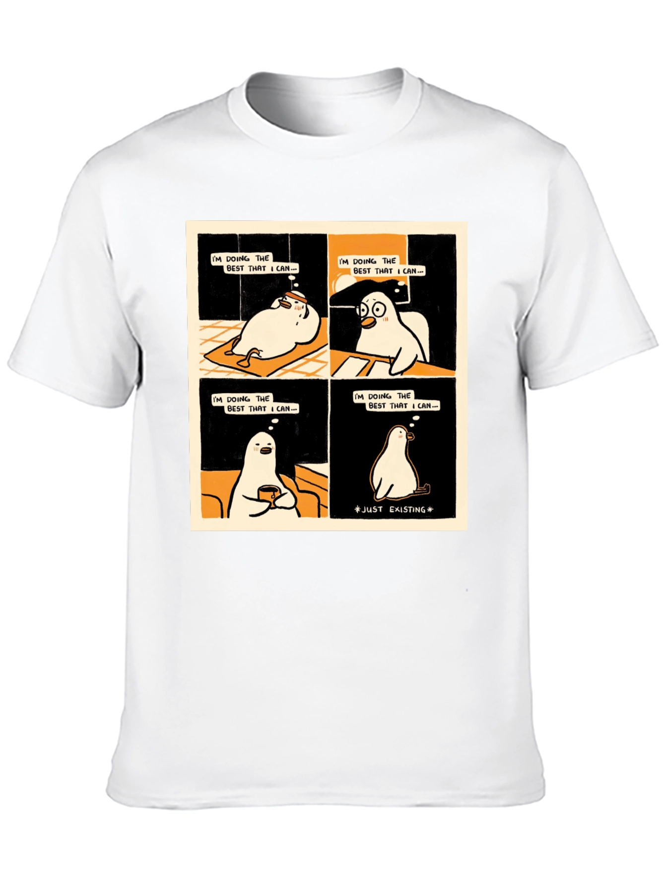 Existential Cartoon T-Shirt: Doing My Best