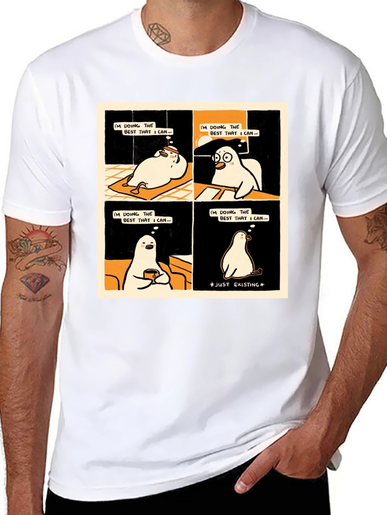 Existential Cartoon T-Shirt: Doing My Best