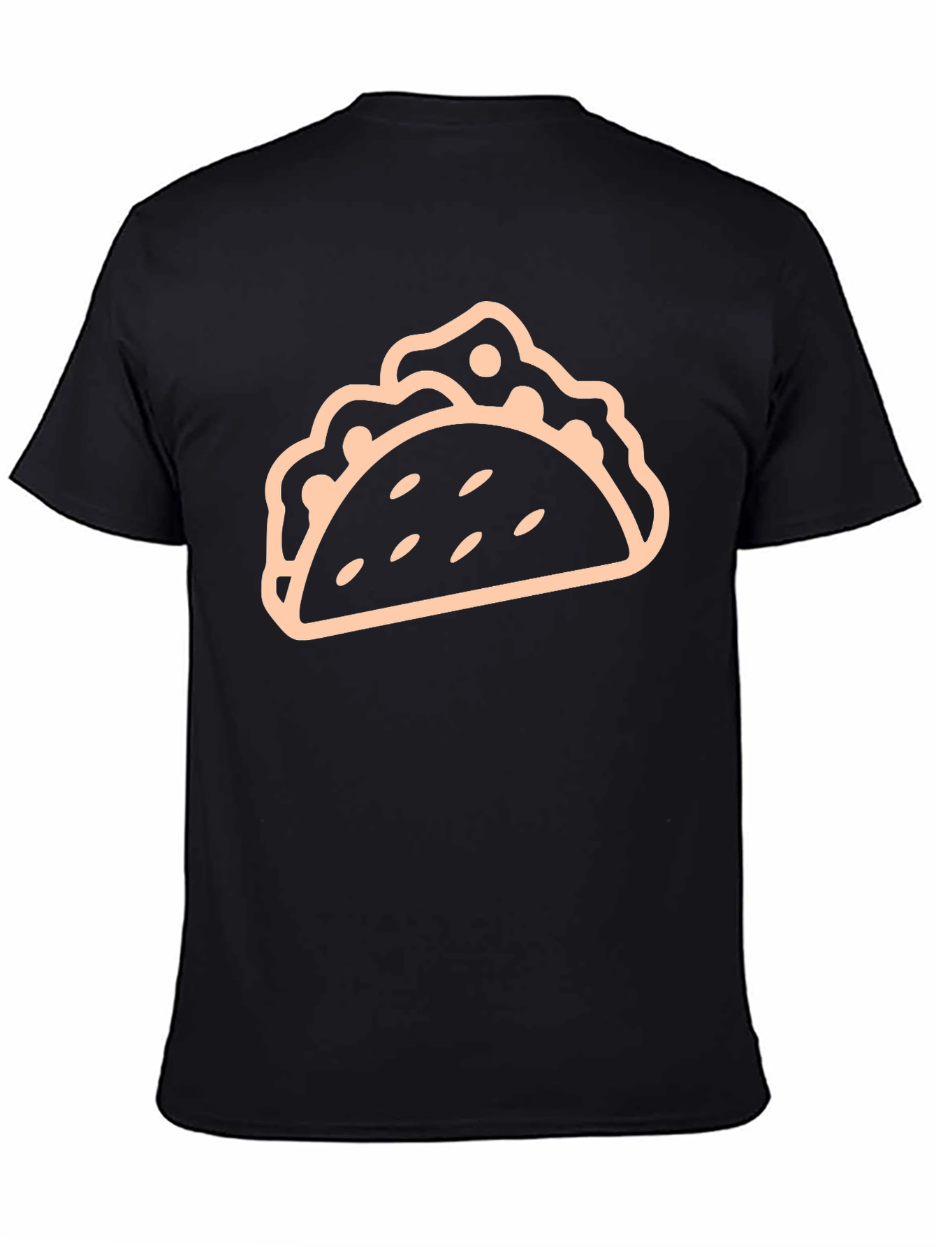 Taco Graphic Tee - Black Cotton Blend T-Shirt