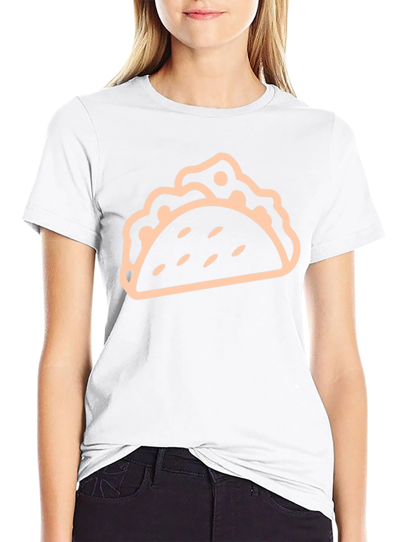 Taco Graphic Tee - Black Cotton Blend T-Shirt