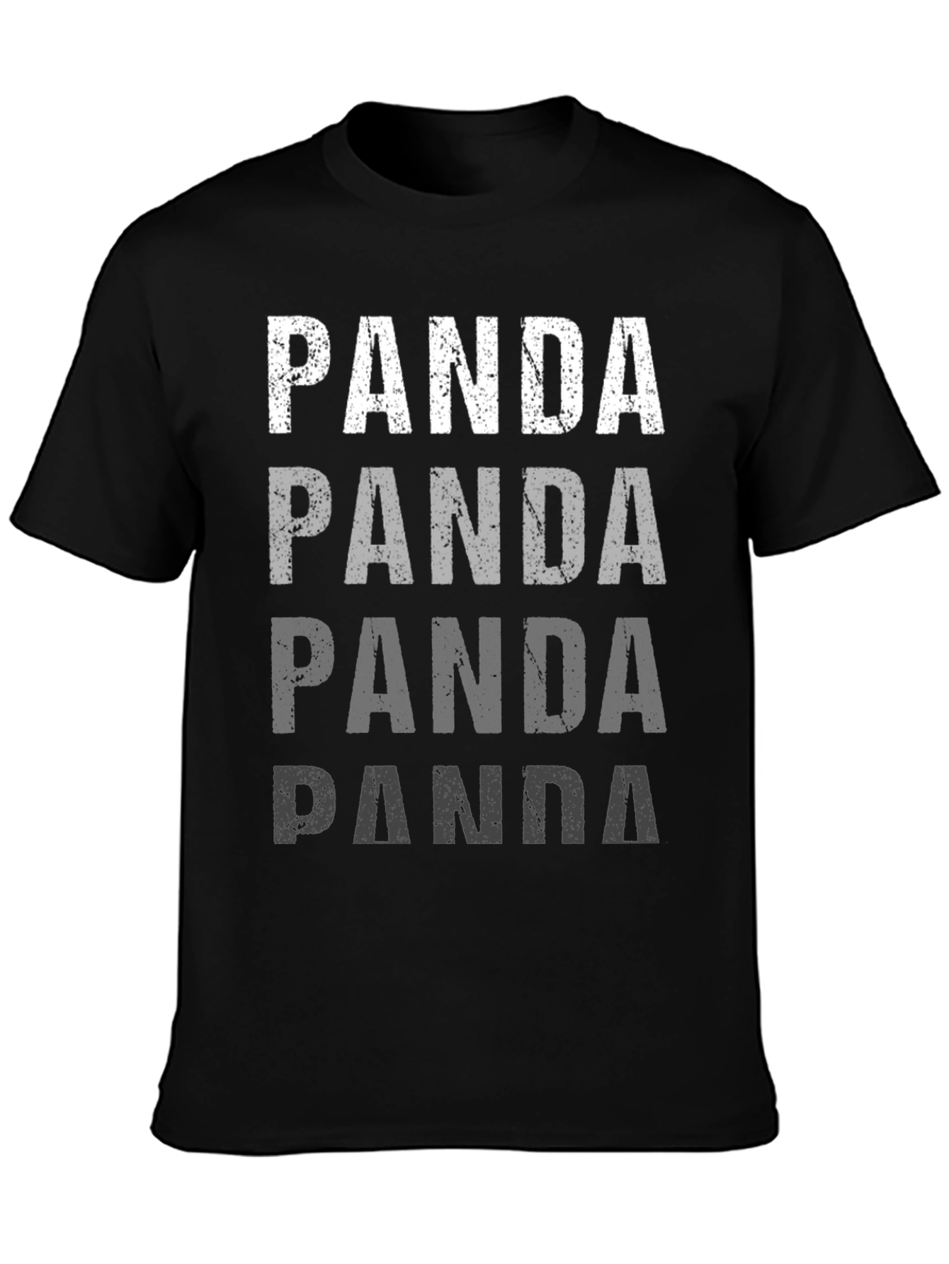 Panda Print Black Graphic Tee
