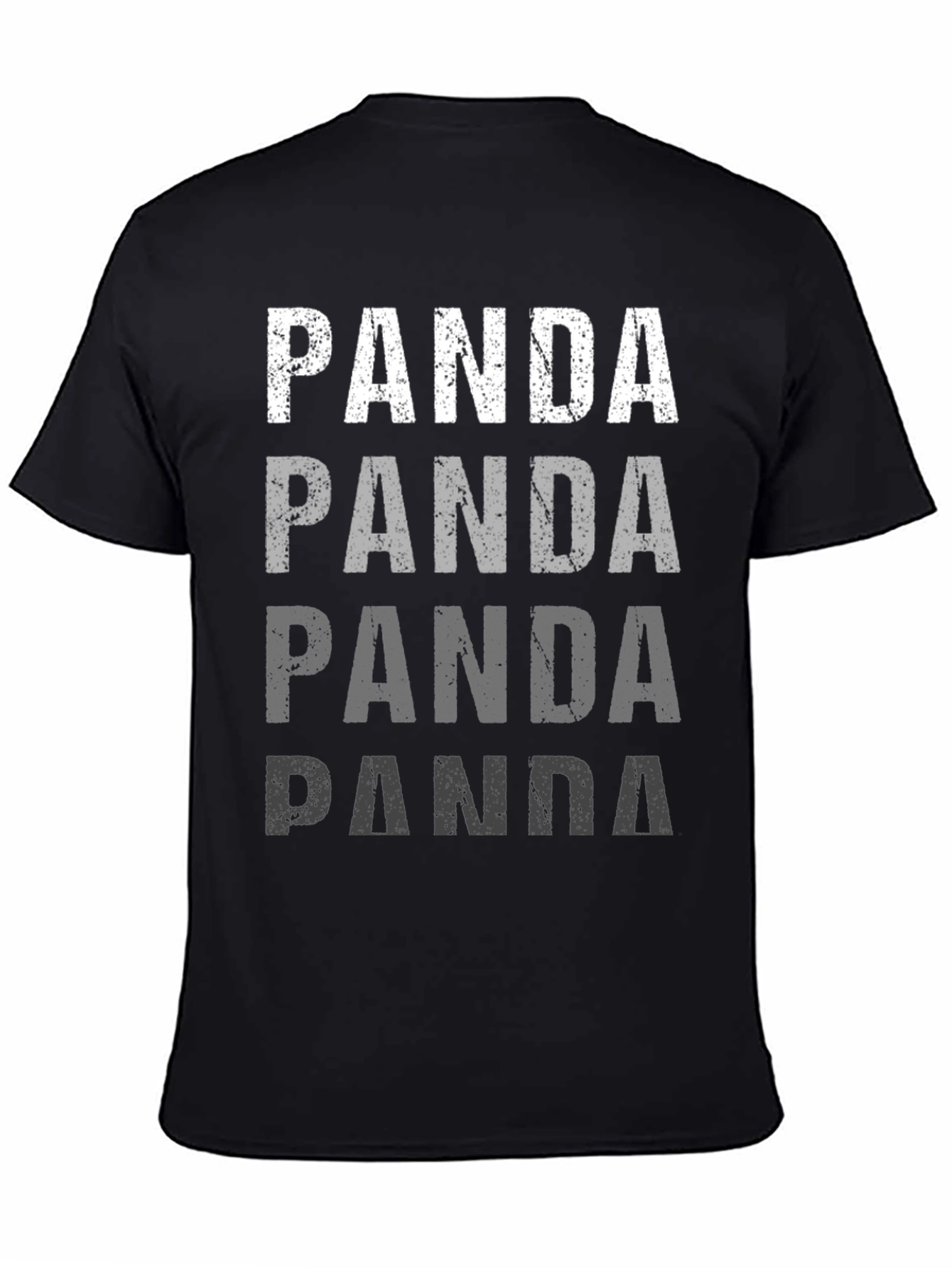 Panda Print Black Graphic Tee