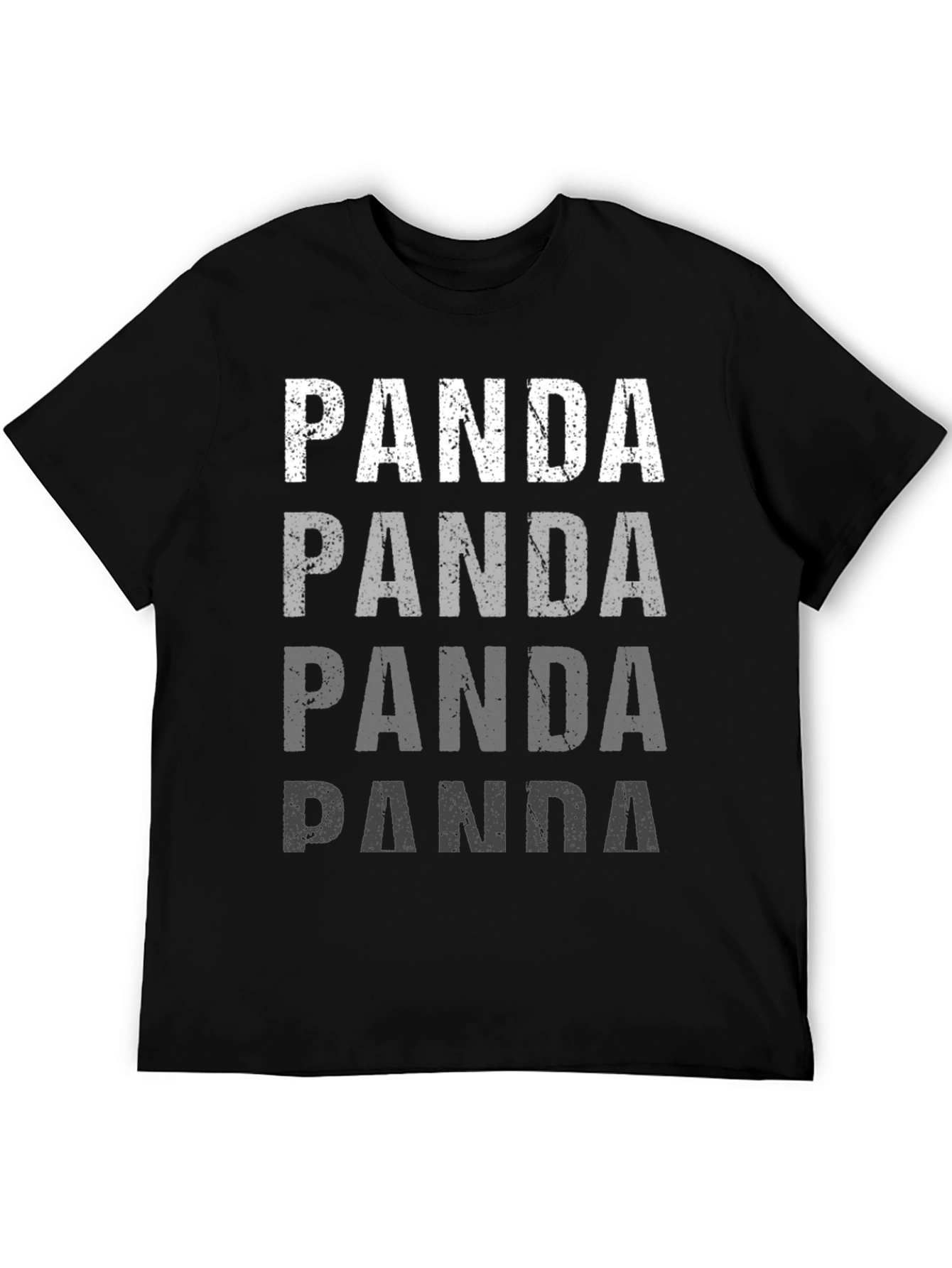 Panda Print Black Graphic Tee
