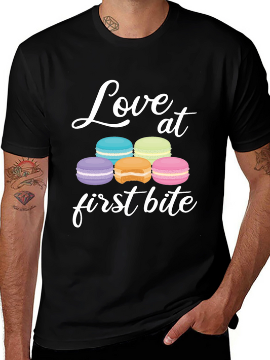 Love at First Bite Macaron Graphic T-Shirt