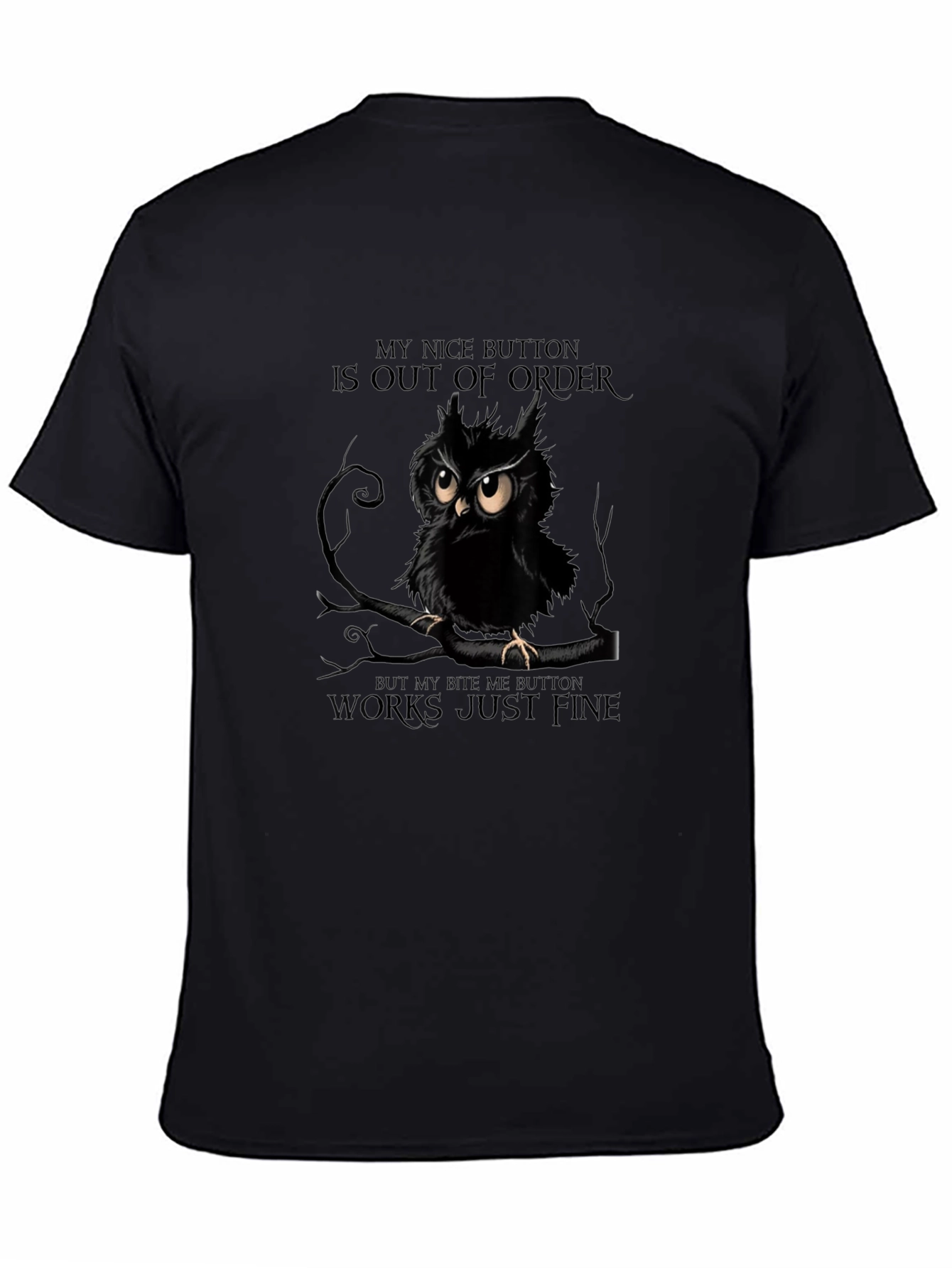 Owl Out of Order Funny Graphic T-Shirt
