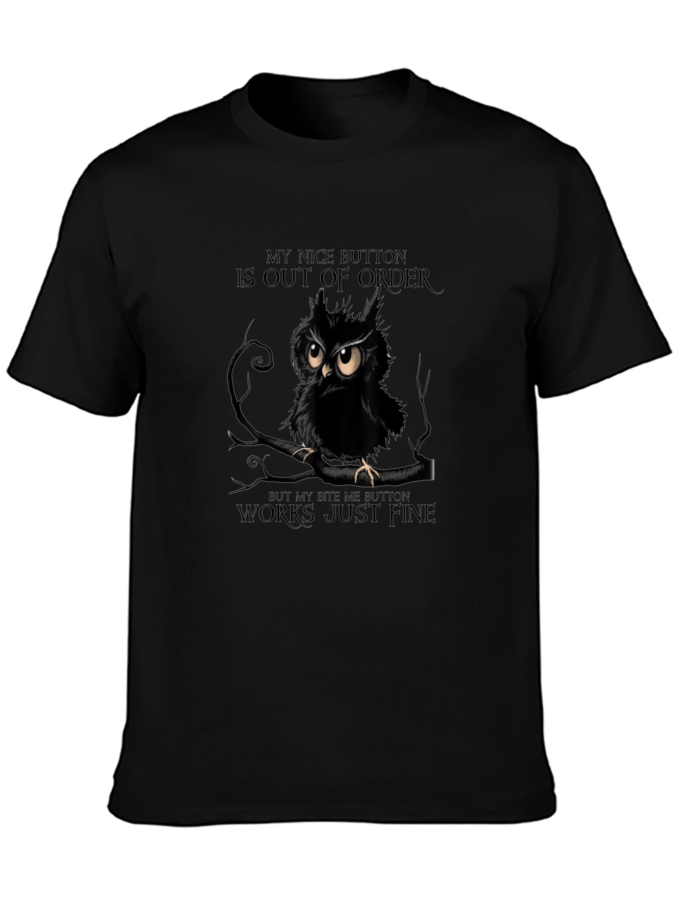 Owl Out of Order Funny Graphic T-Shirt