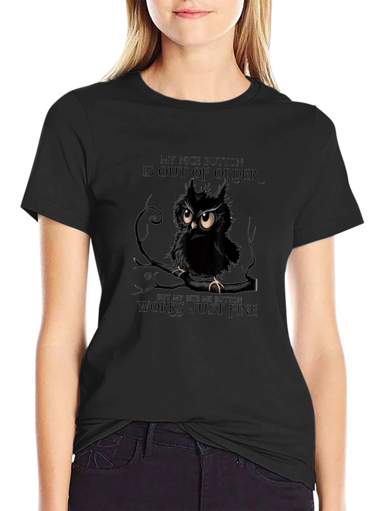 Owl Out of Order Funny Graphic T-Shirt