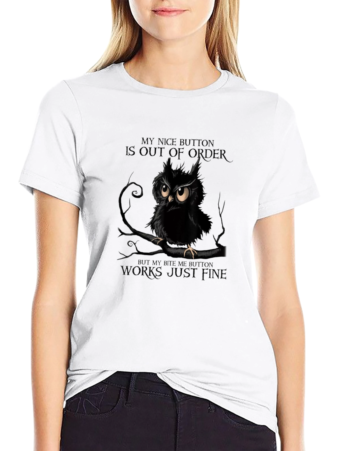 Owl Out of Order Funny Graphic T-Shirt