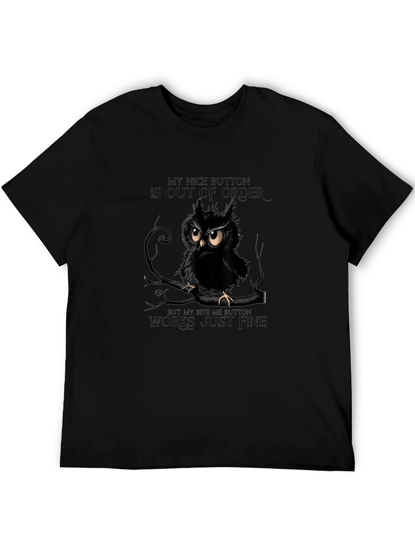 Owl Out of Order Funny Graphic T-Shirt