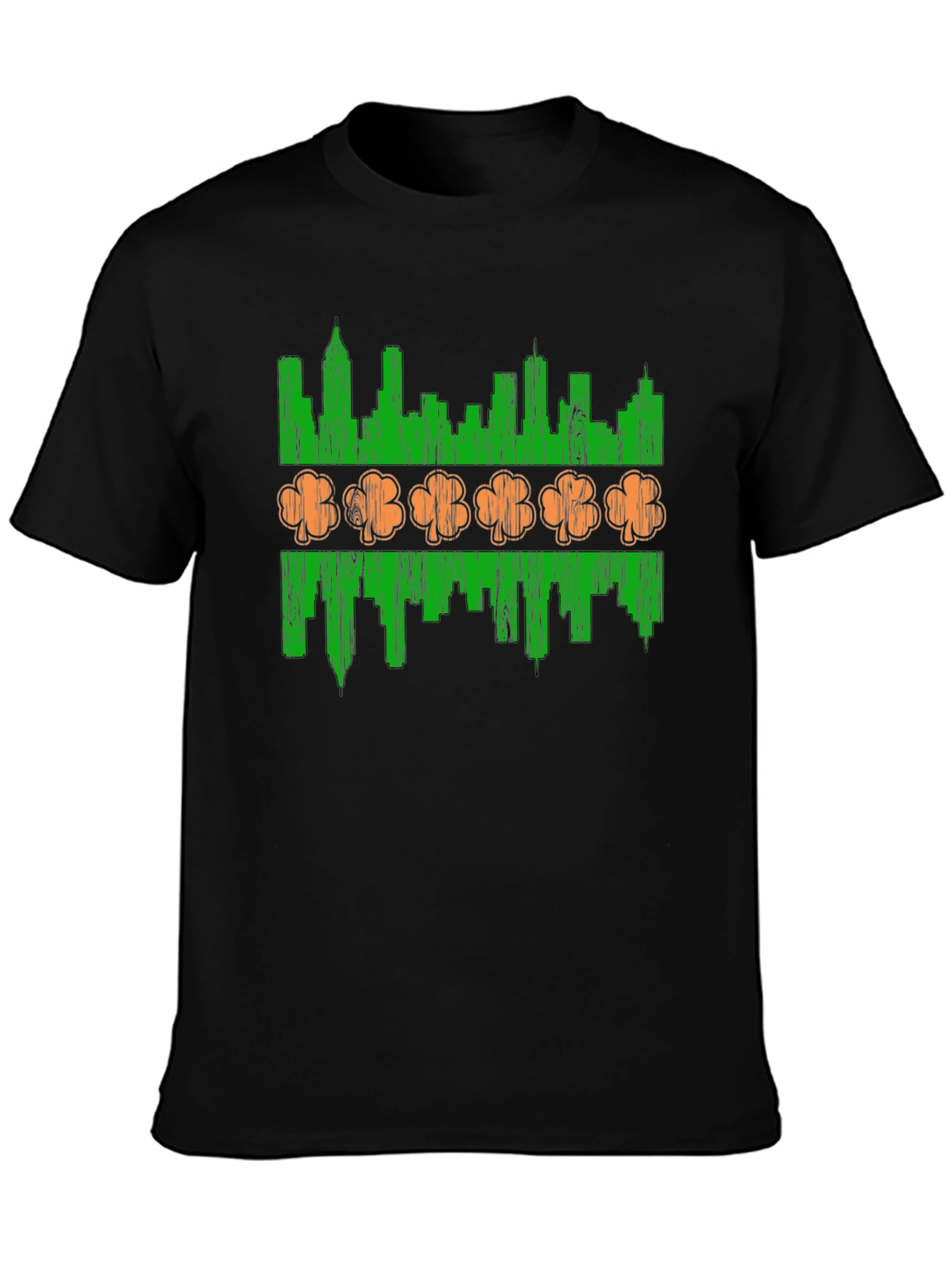 St. Patricks Day Chicago Skyline Shamrock T-Shirt