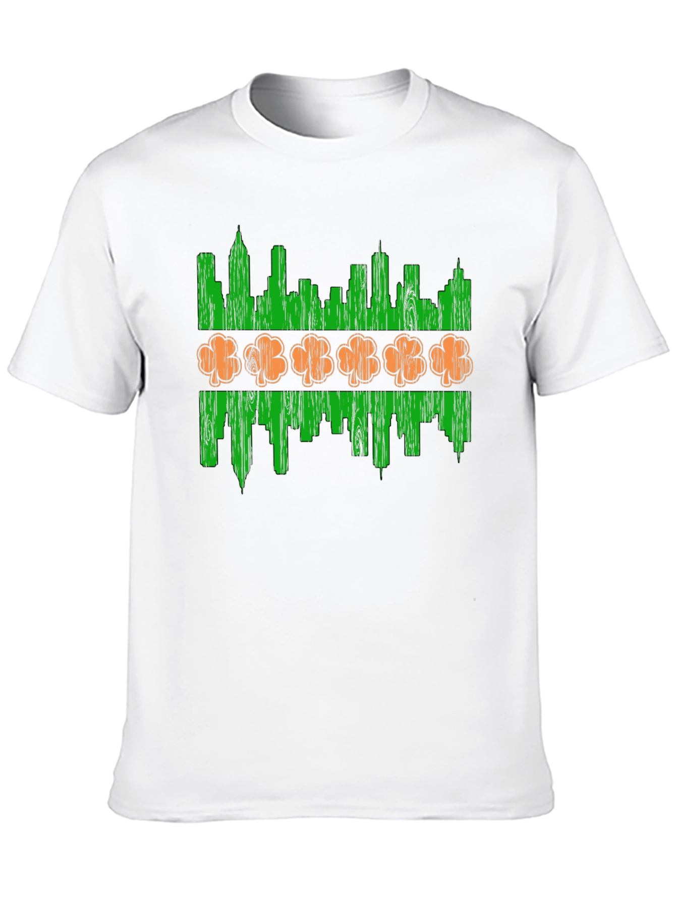 St. Patricks Day Chicago Skyline Shamrock T-Shirt