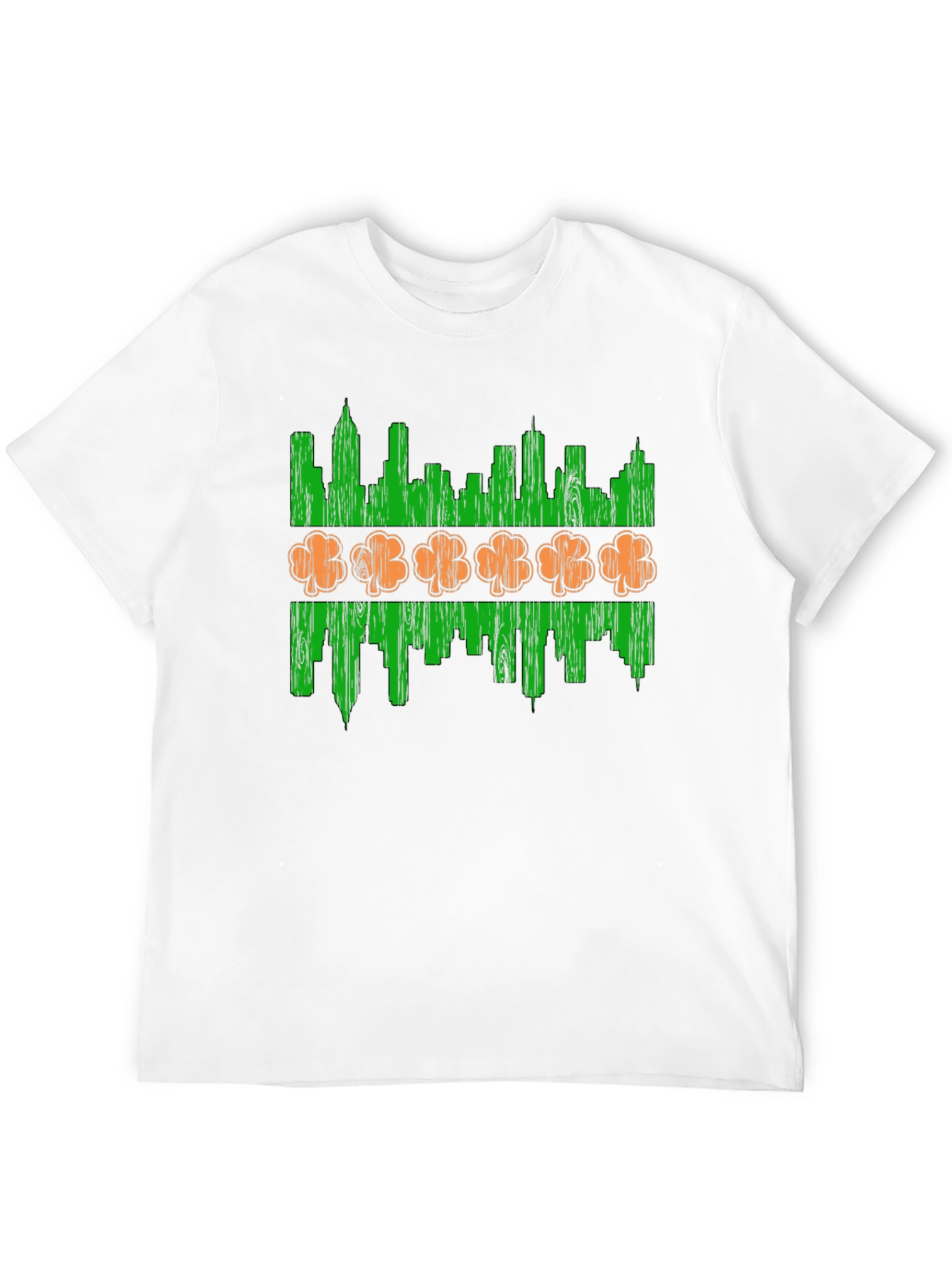 St. Patricks Day Chicago Skyline Shamrock T-Shirt