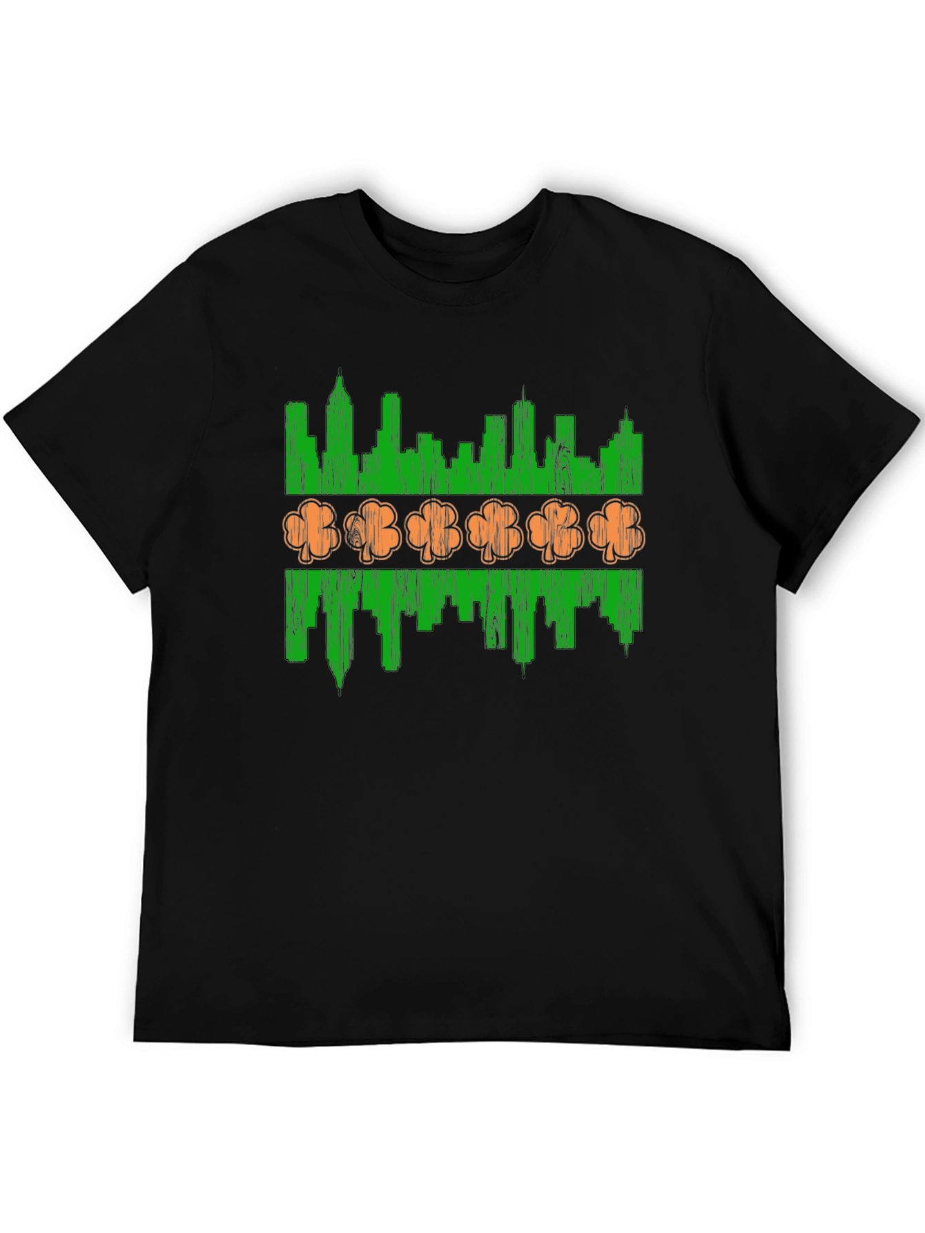 St. Patricks Day Chicago Skyline Shamrock T-Shirt