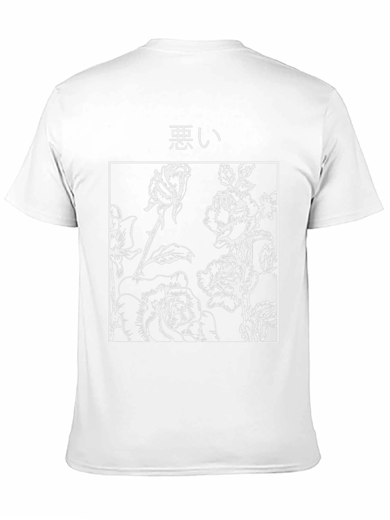 Black Floral Rose T-Shirt