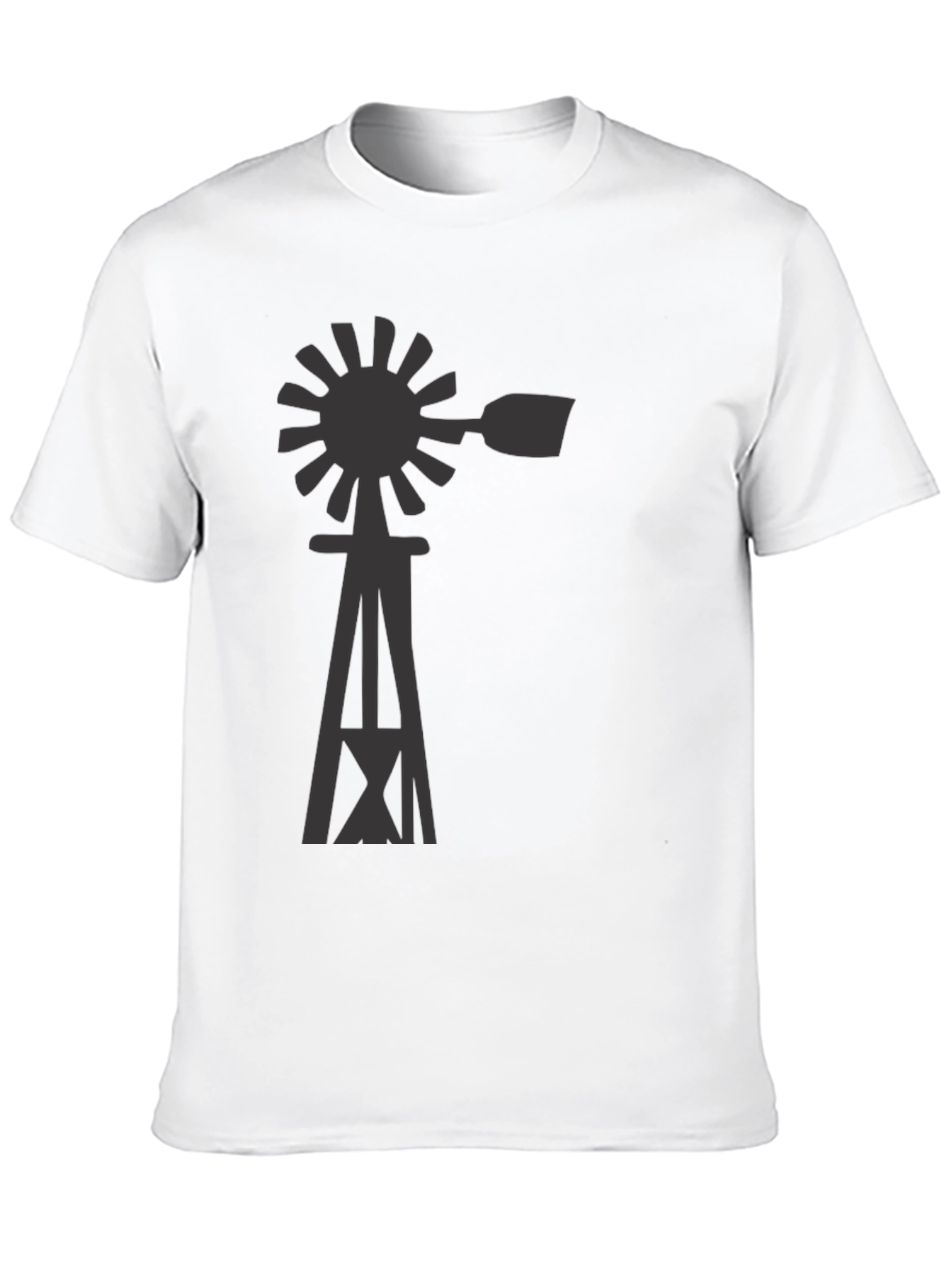 Windmill Graphic Tee - Black Cotton Blend