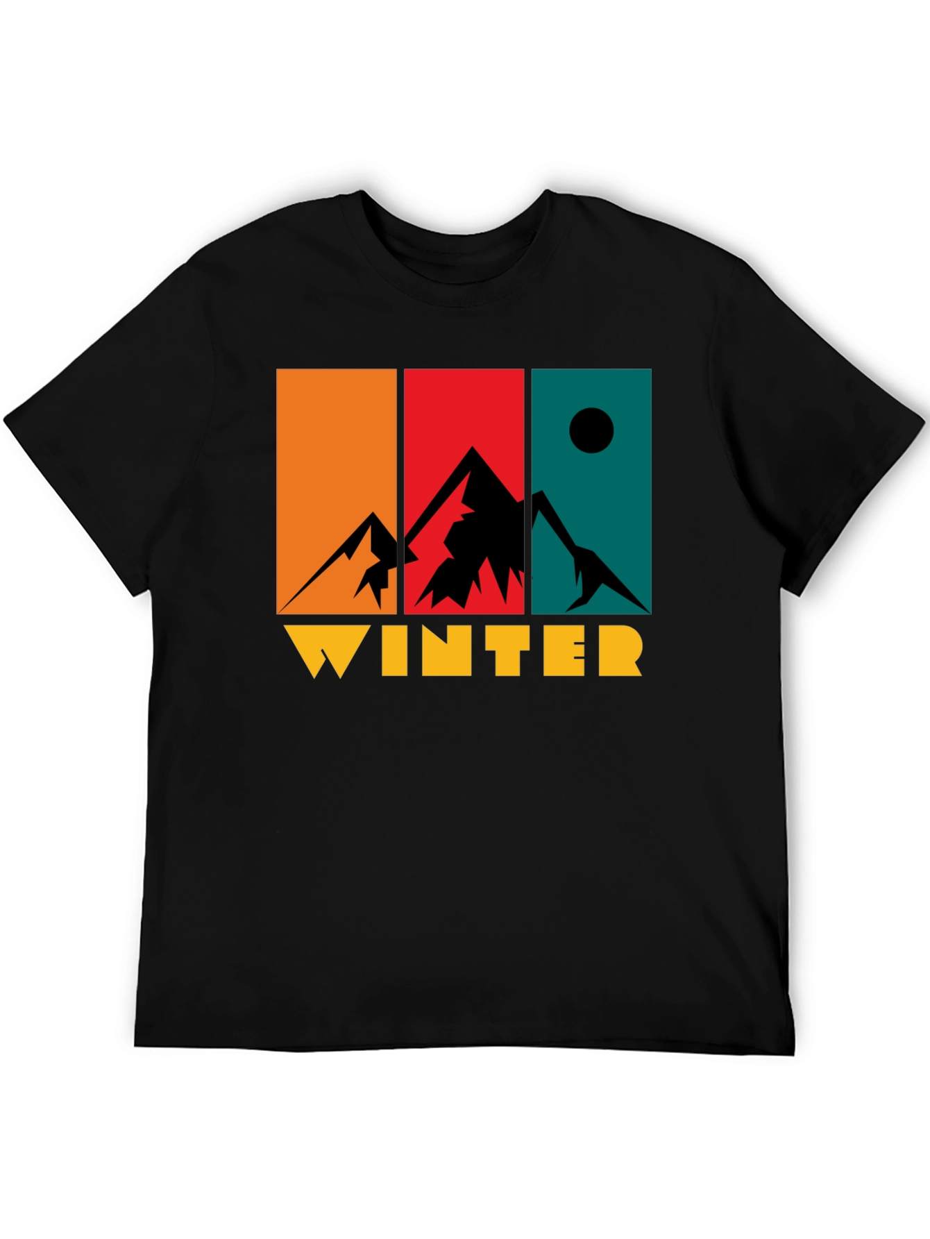 Winter Mountain Graphic Tee - Retro Style