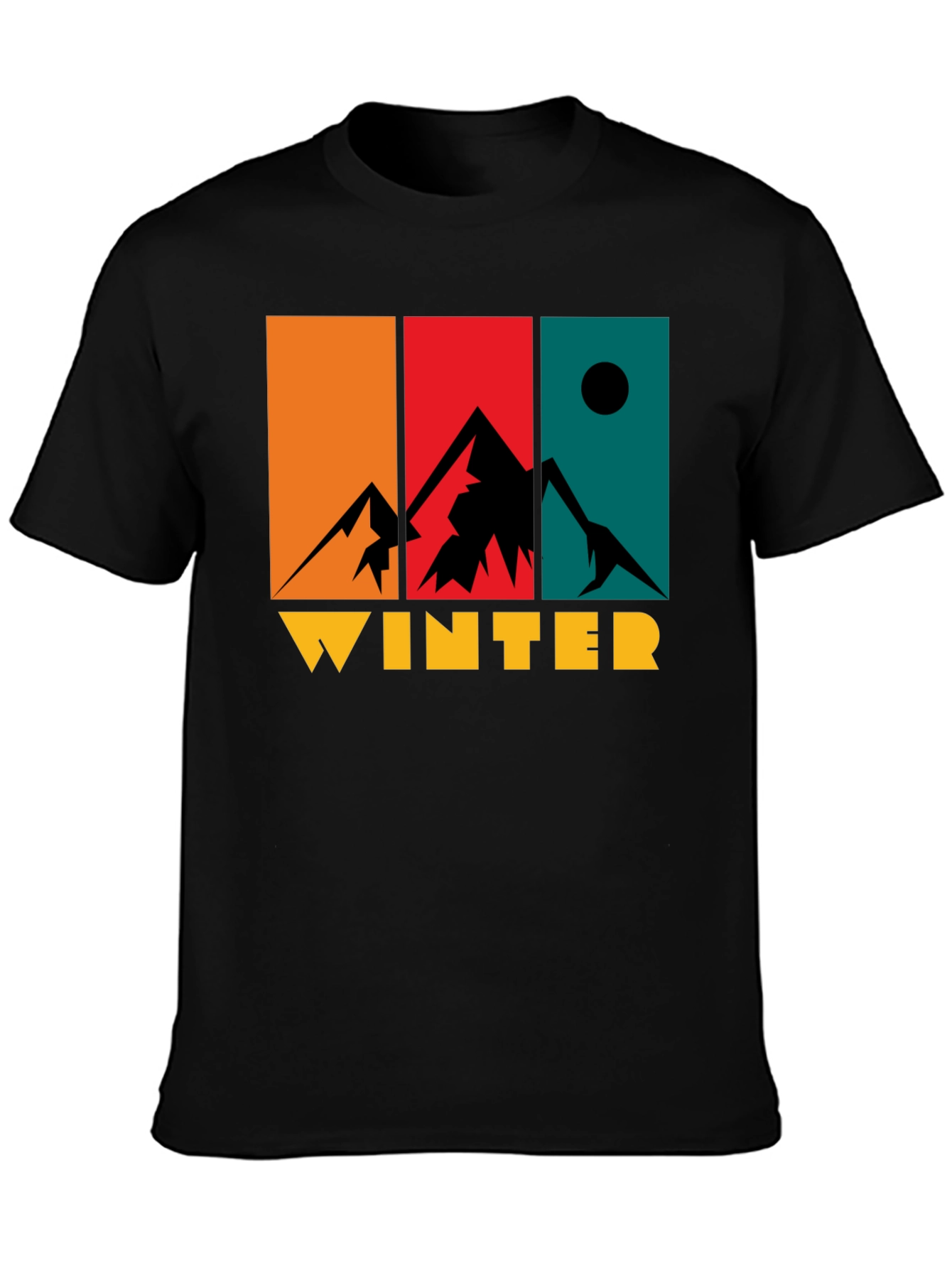 Winter Mountain Graphic Tee - Retro Style