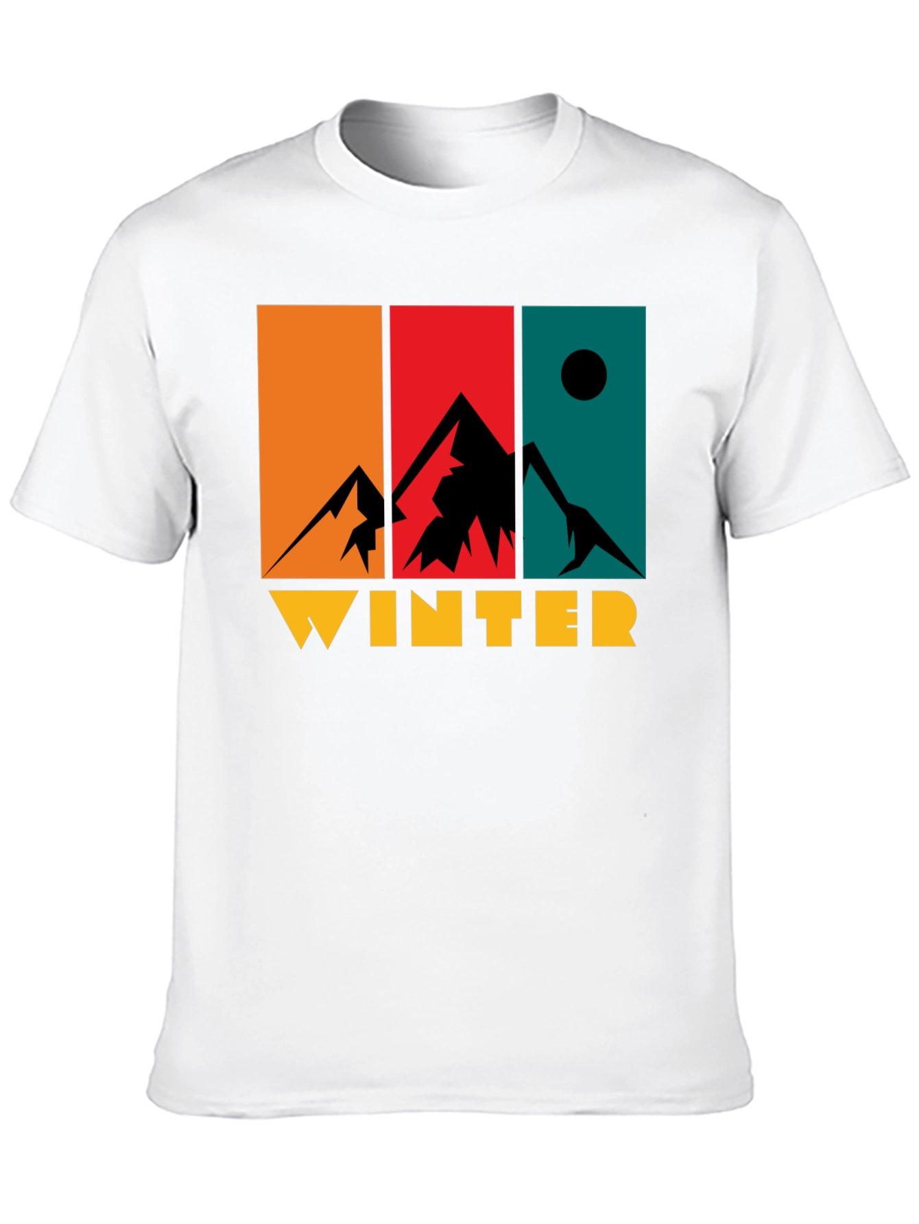 Winter Mountain Graphic Tee - Retro Style
