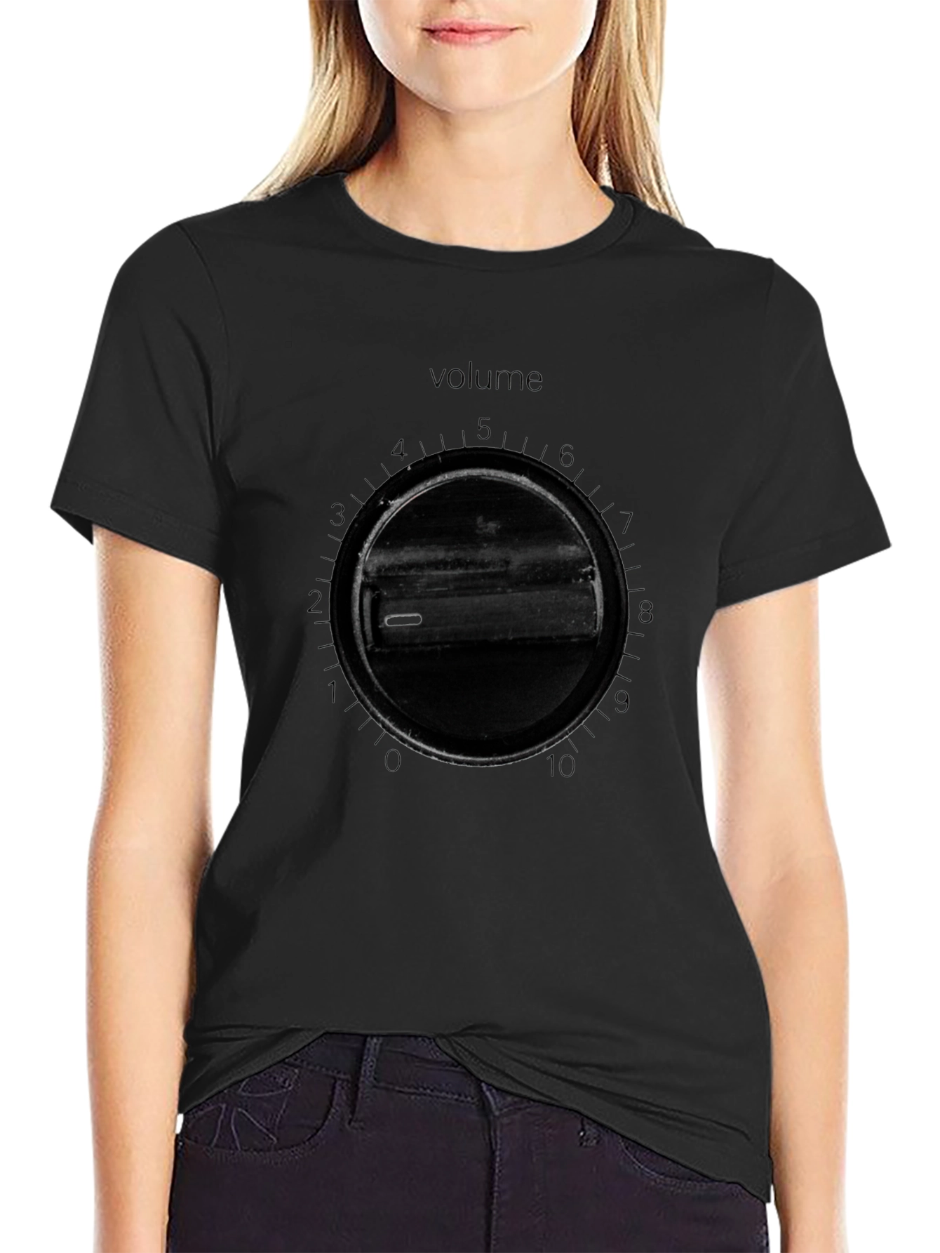 Volume Knob Black T-Shirt - Mens Graphic Tee