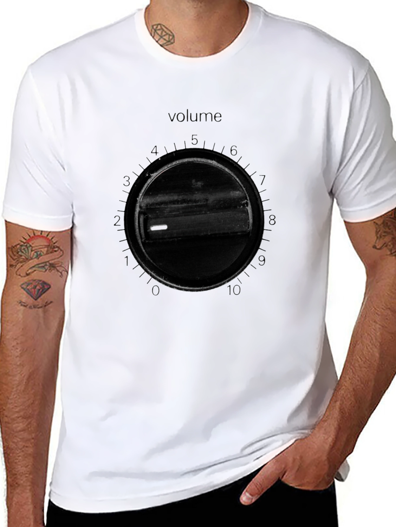 Volume Knob Black T-Shirt - Mens Graphic Tee