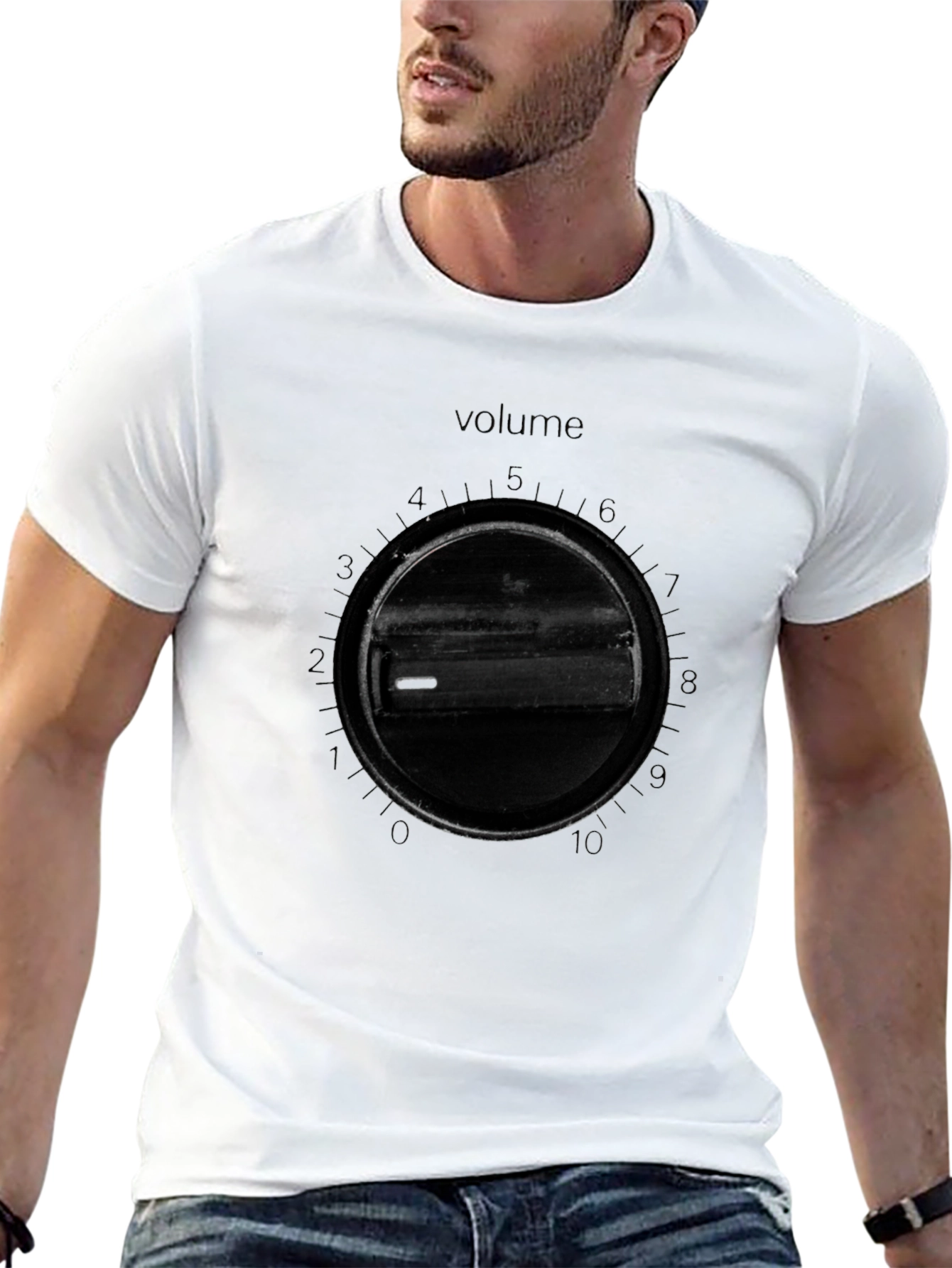 Volume Knob Black T-Shirt - Mens Graphic Tee