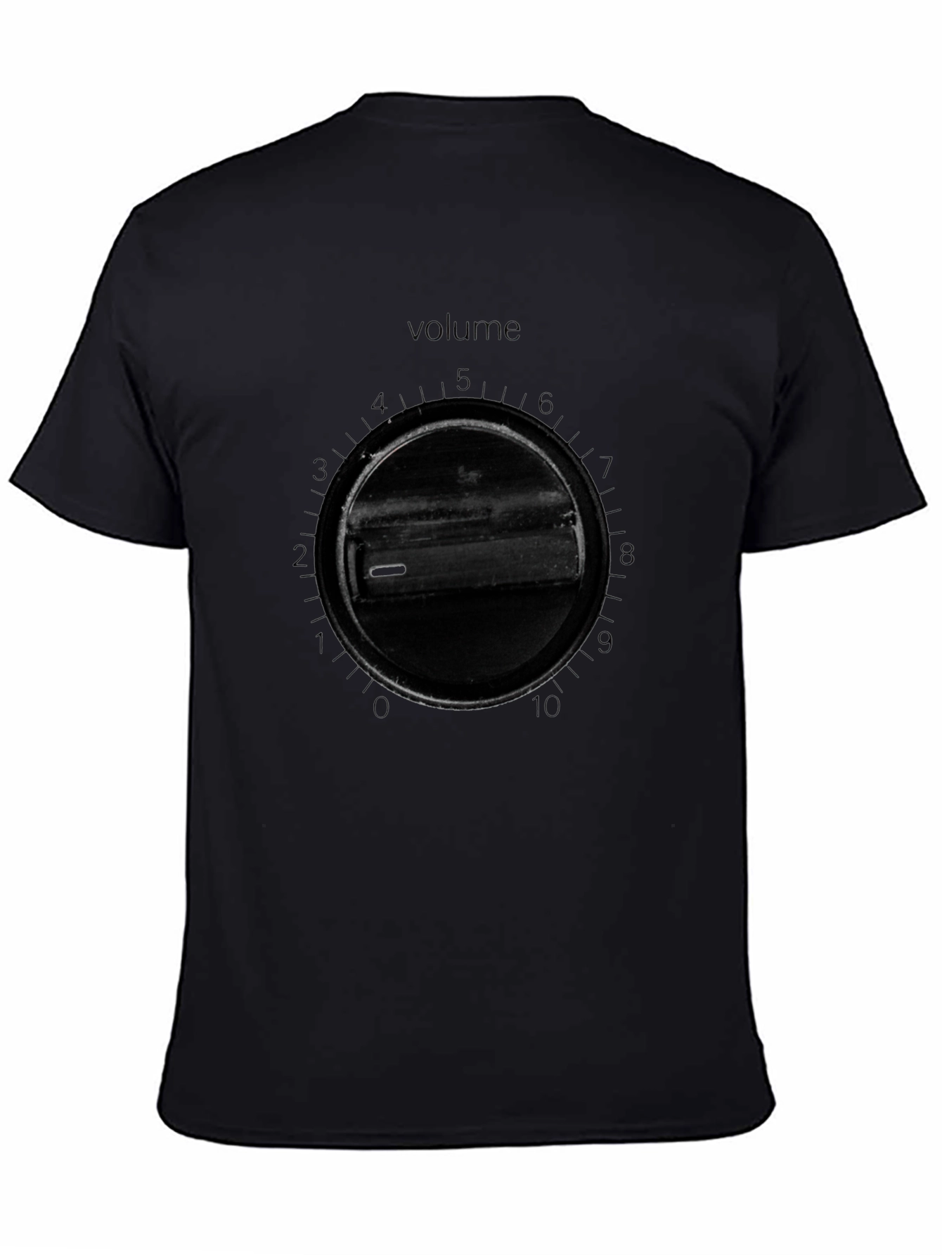 Volume Knob Black T-Shirt - Mens Graphic Tee