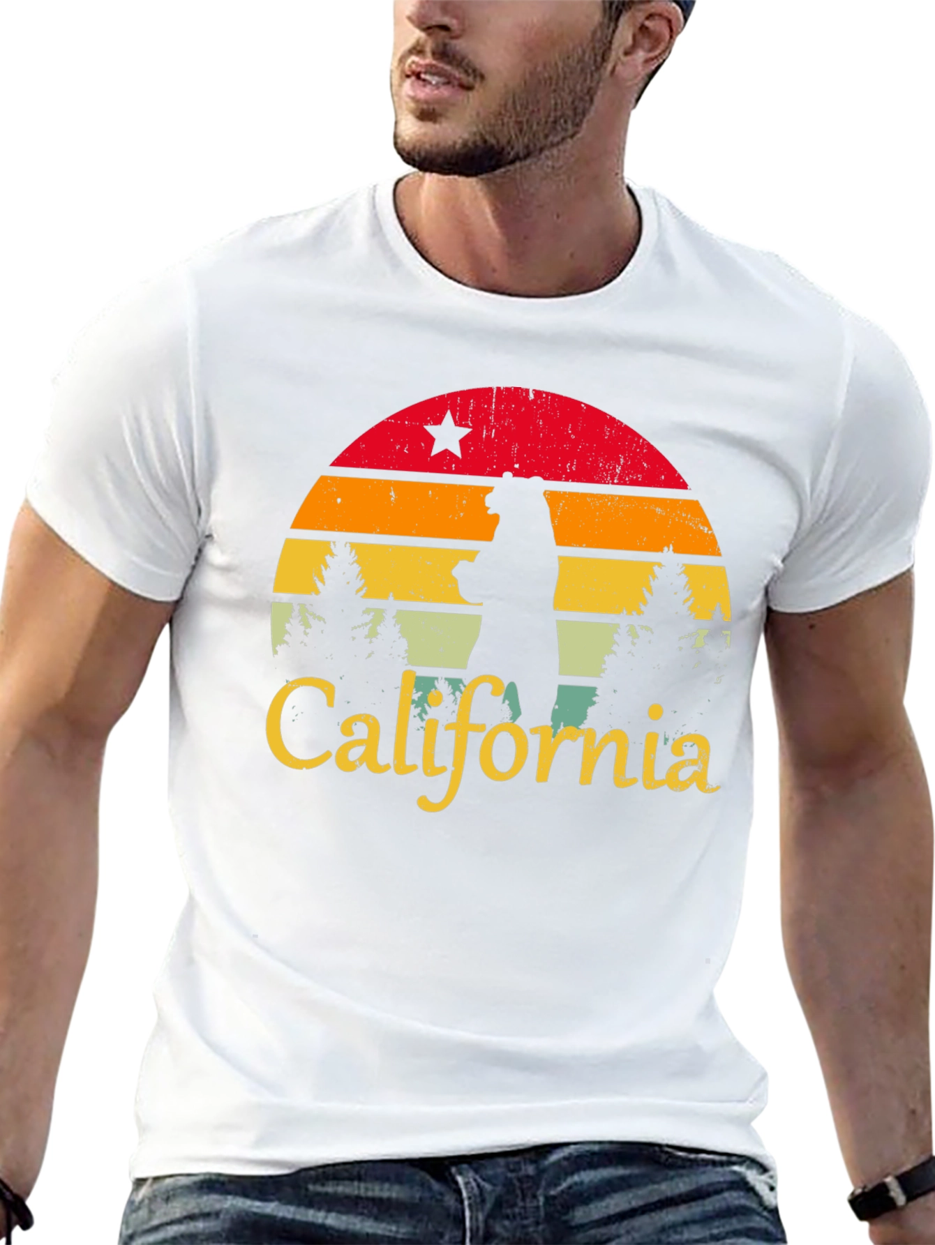 California Bear Sunset Graphic Tee