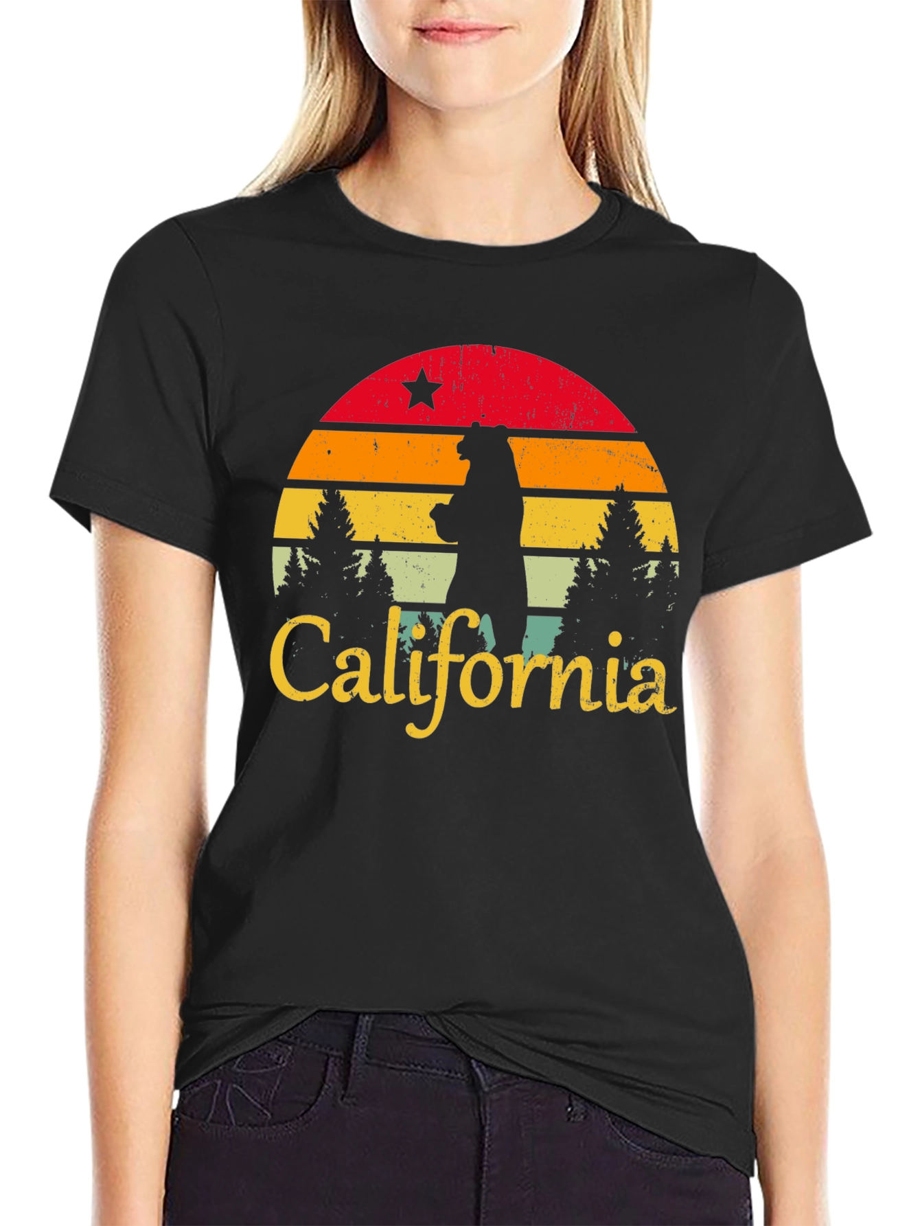 California Bear Sunset Graphic Tee