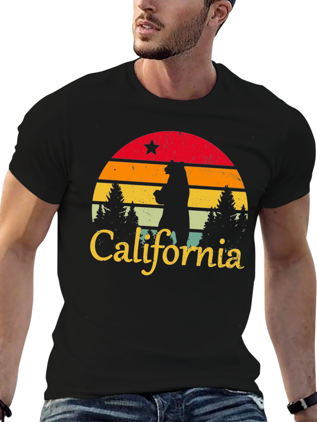 California Bear Sunset Graphic Tee