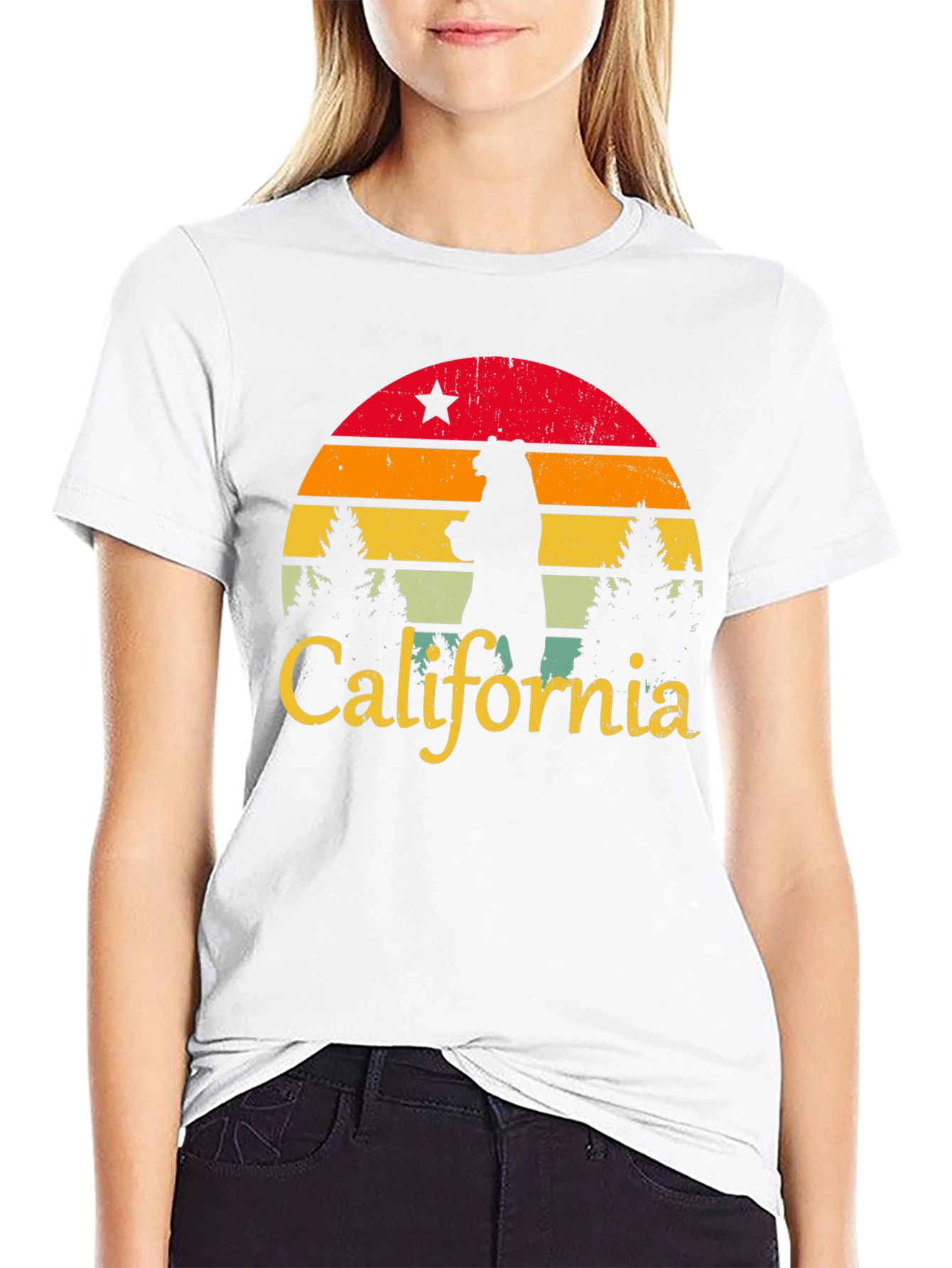 California Bear Sunset Graphic Tee