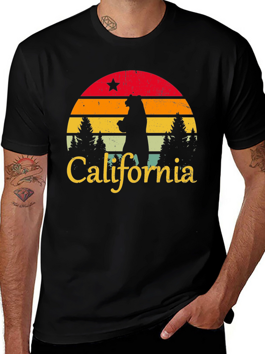 California Bear Sunset Graphic Tee