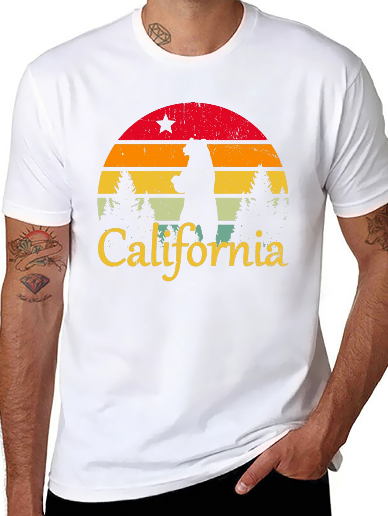 California Bear Sunset Graphic Tee