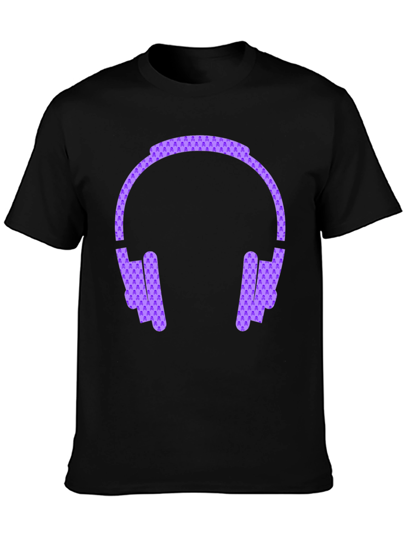 Headphone Graphic Black Tee