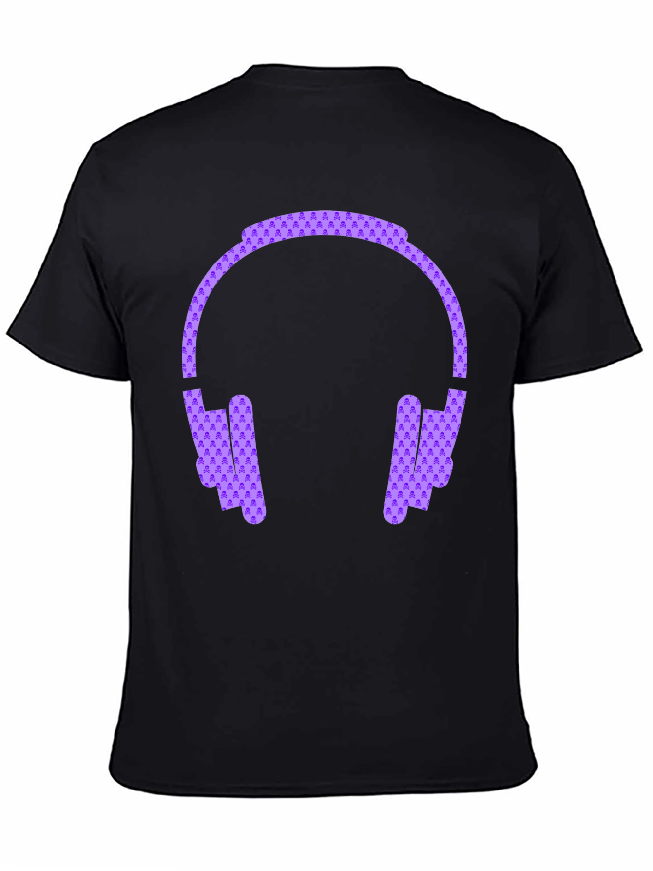 Headphone Graphic Black Tee