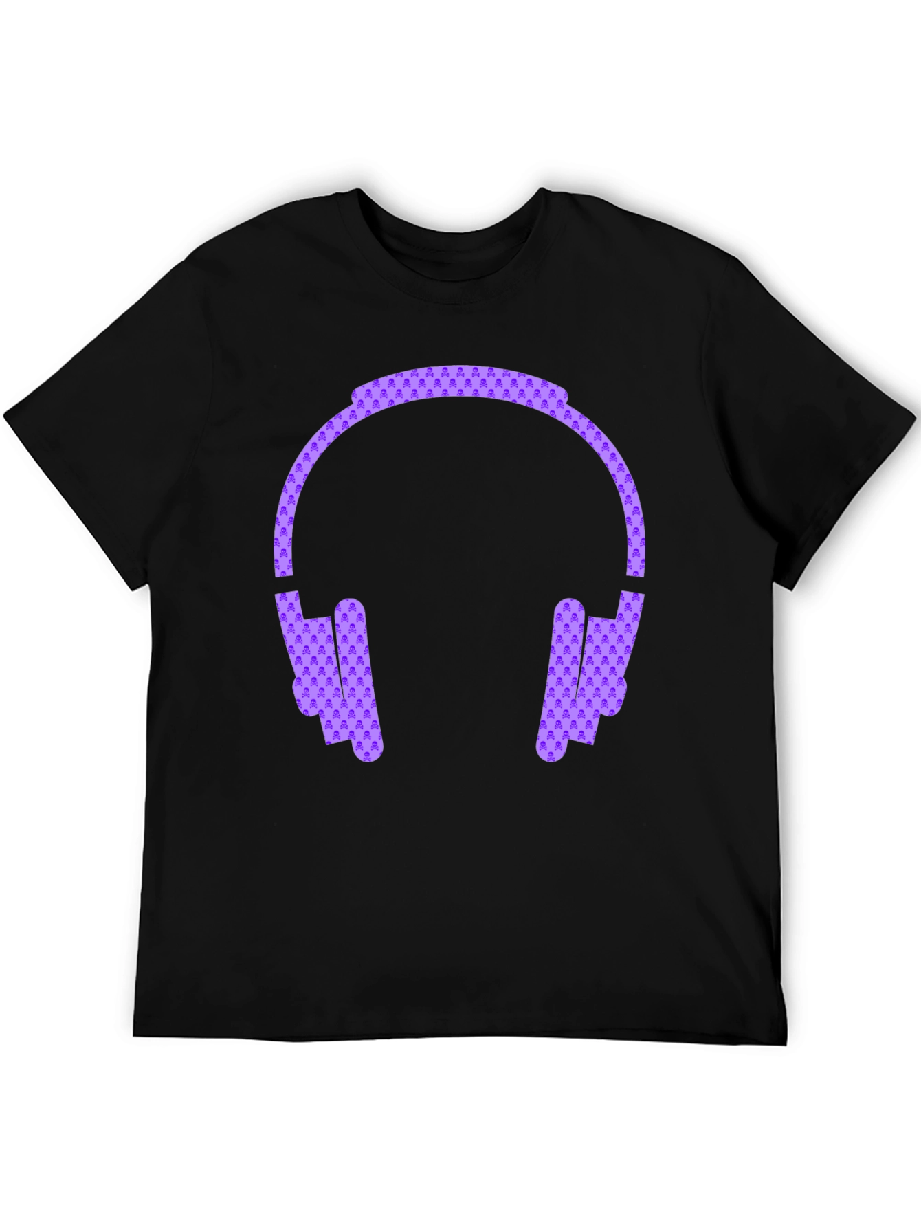 Headphone Graphic Black Tee