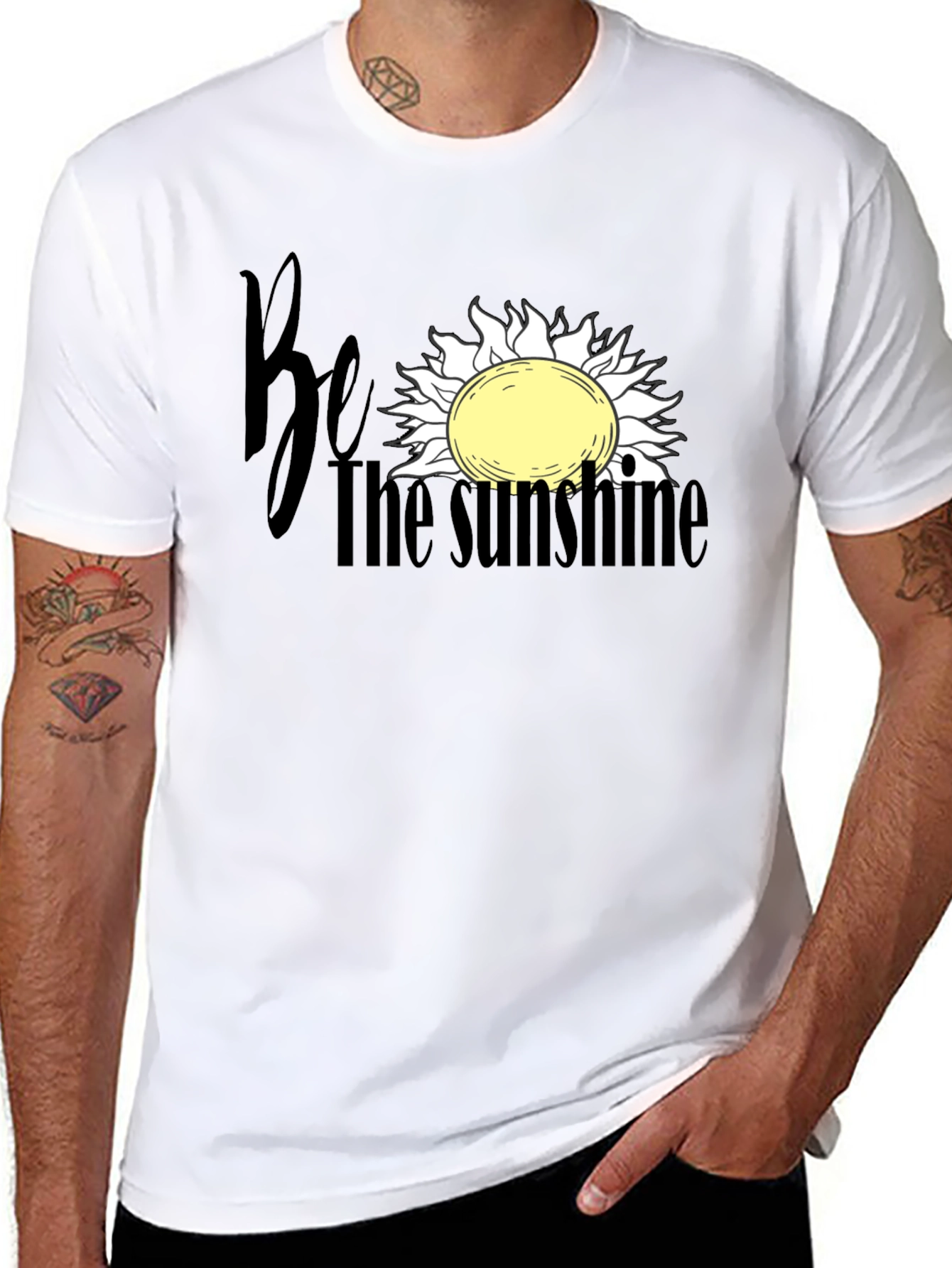 Be the Sunshine Graphic Tee - Soft Black Cotton