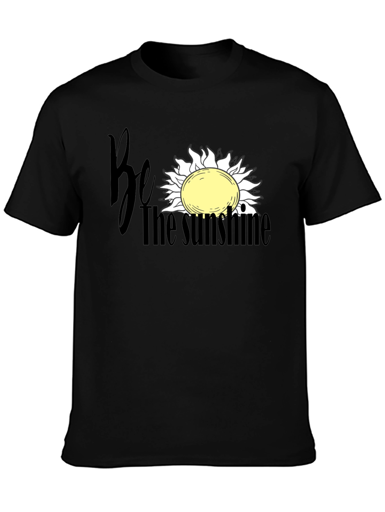 Be the Sunshine Graphic Tee - Soft Black Cotton