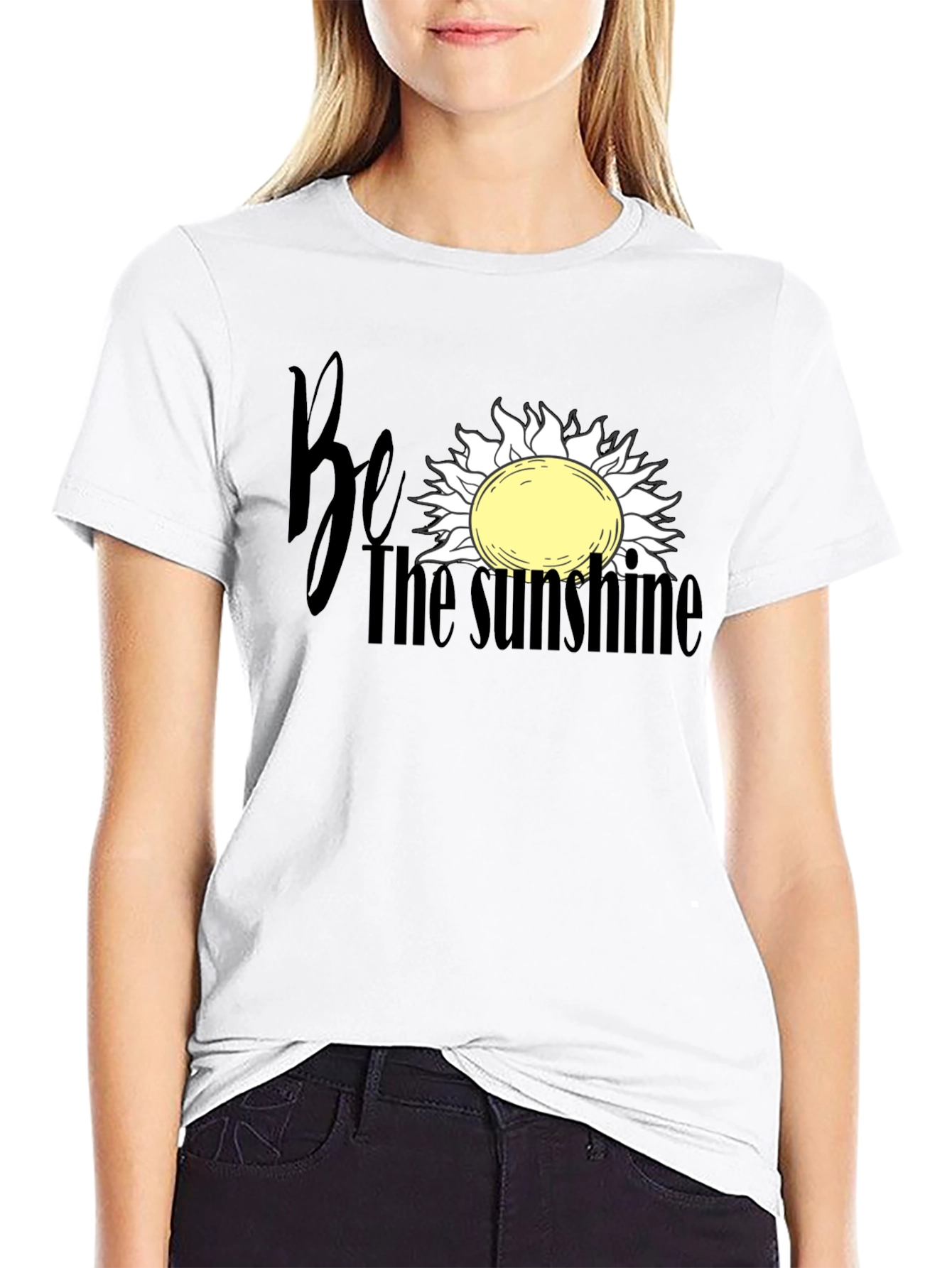 Be the Sunshine Graphic Tee - Soft Black Cotton