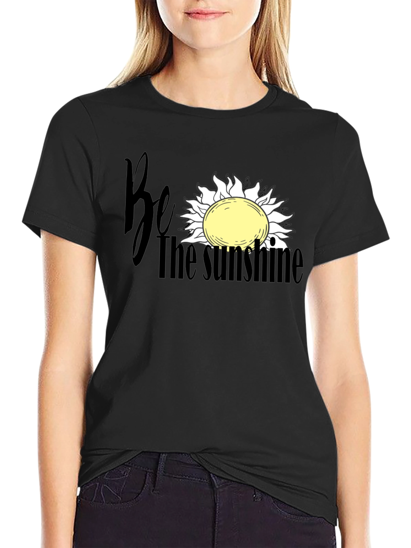 Be the Sunshine Graphic Tee - Soft Black Cotton