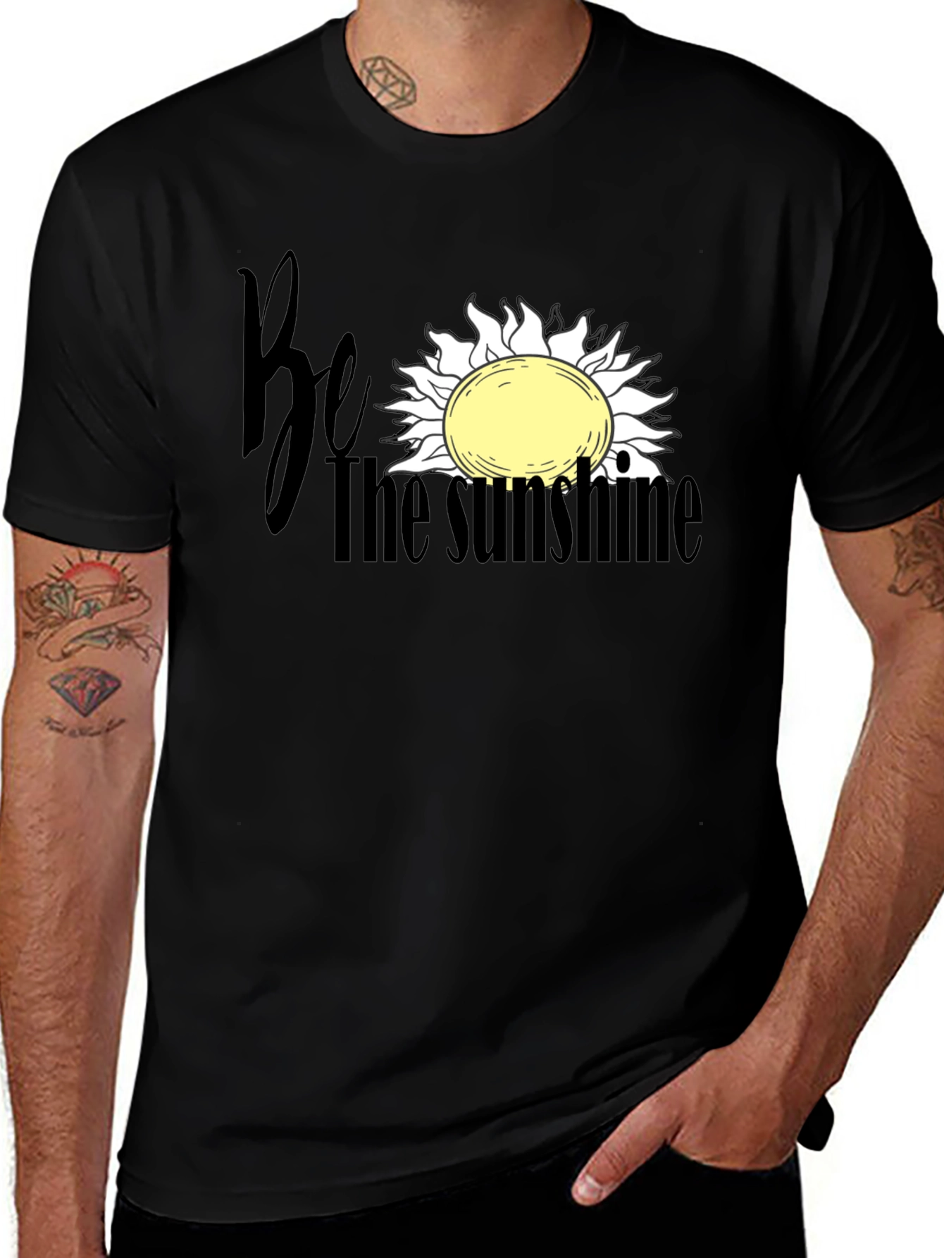 Be the Sunshine Graphic Tee - Soft Black Cotton