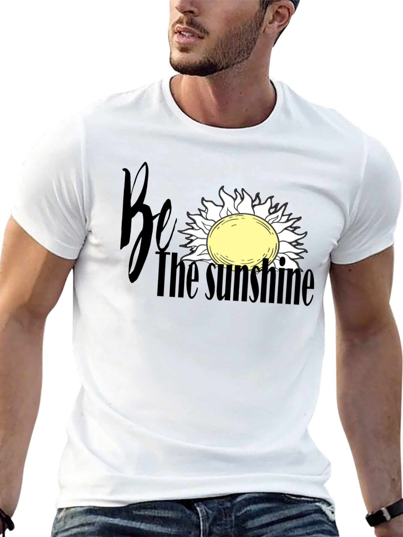 Be the Sunshine Graphic Tee - Soft Black Cotton