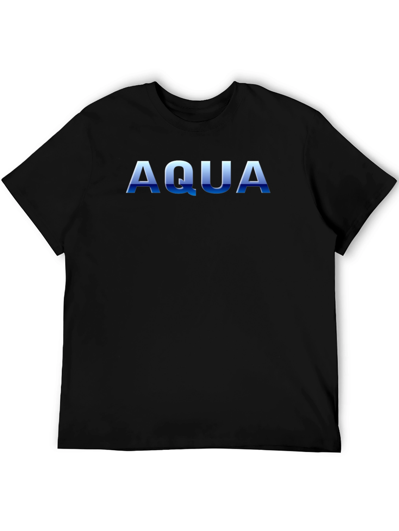 AQUA Graphic Print Mens Black T-Shirt